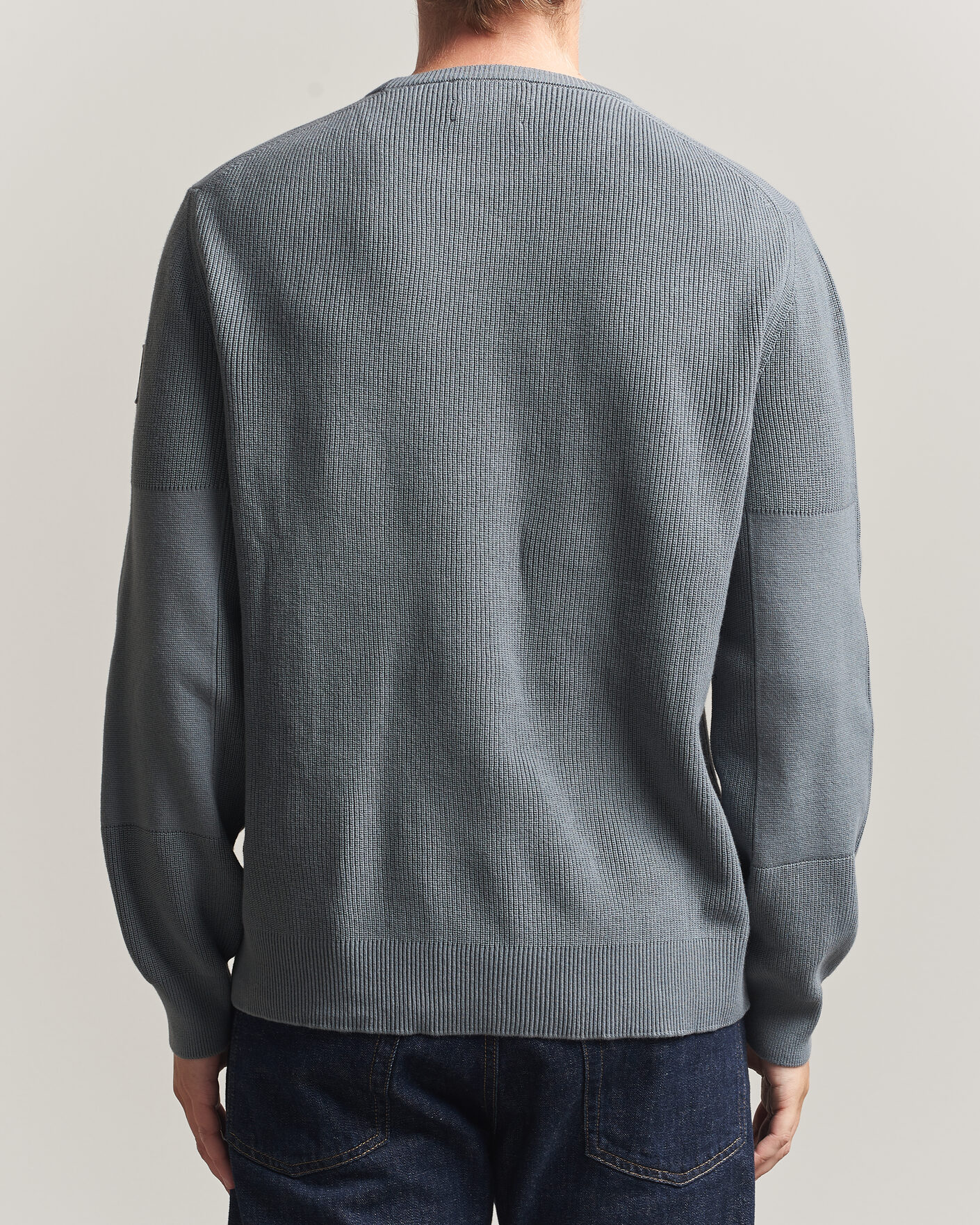 Men | Sweaters & Knitwear | Belstaff | Commander Knitted Crew Neck Atlantic Grey