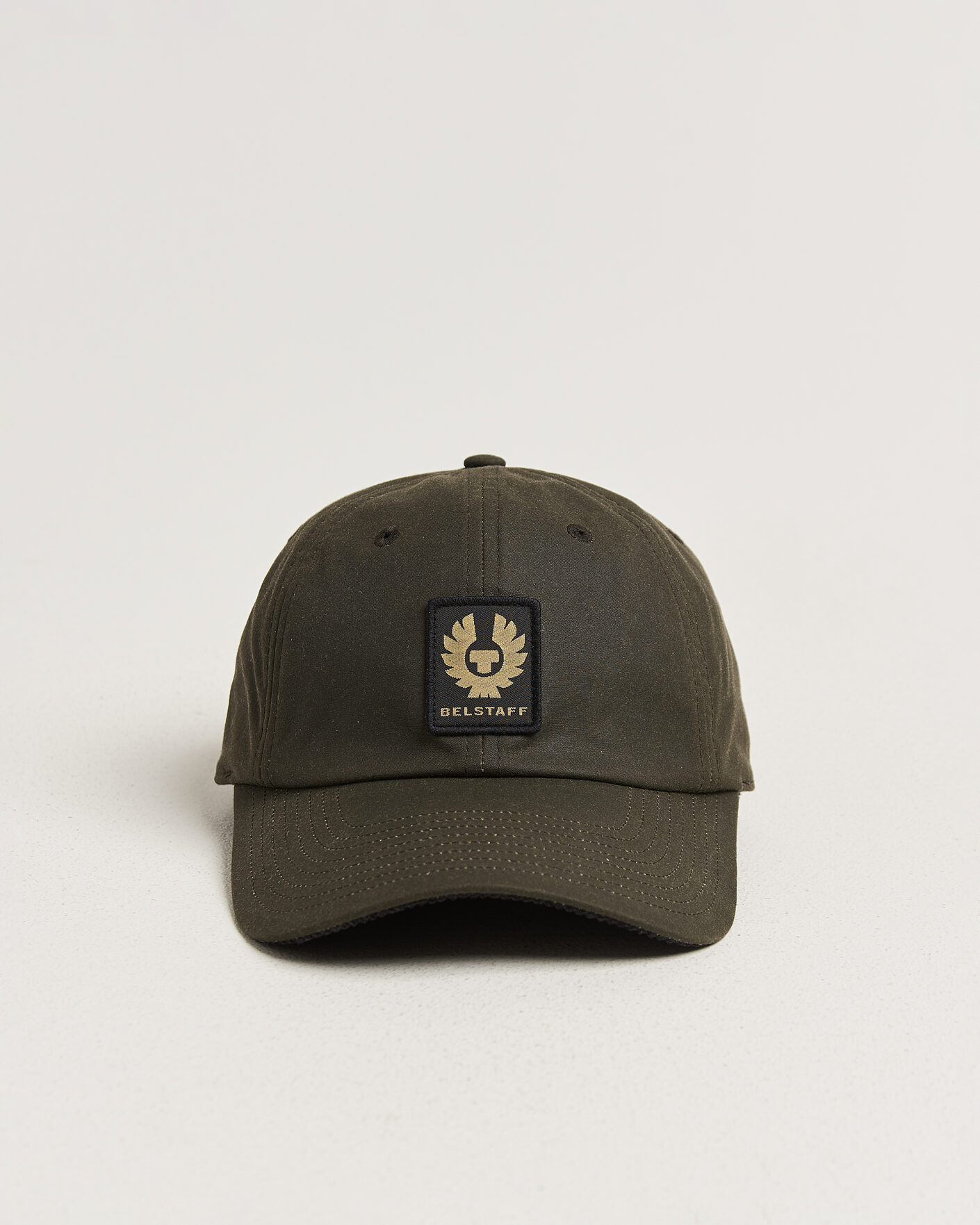 Men | Hats & Caps | Belstaff | Phoenix Wax Logo Cap Faded Olive