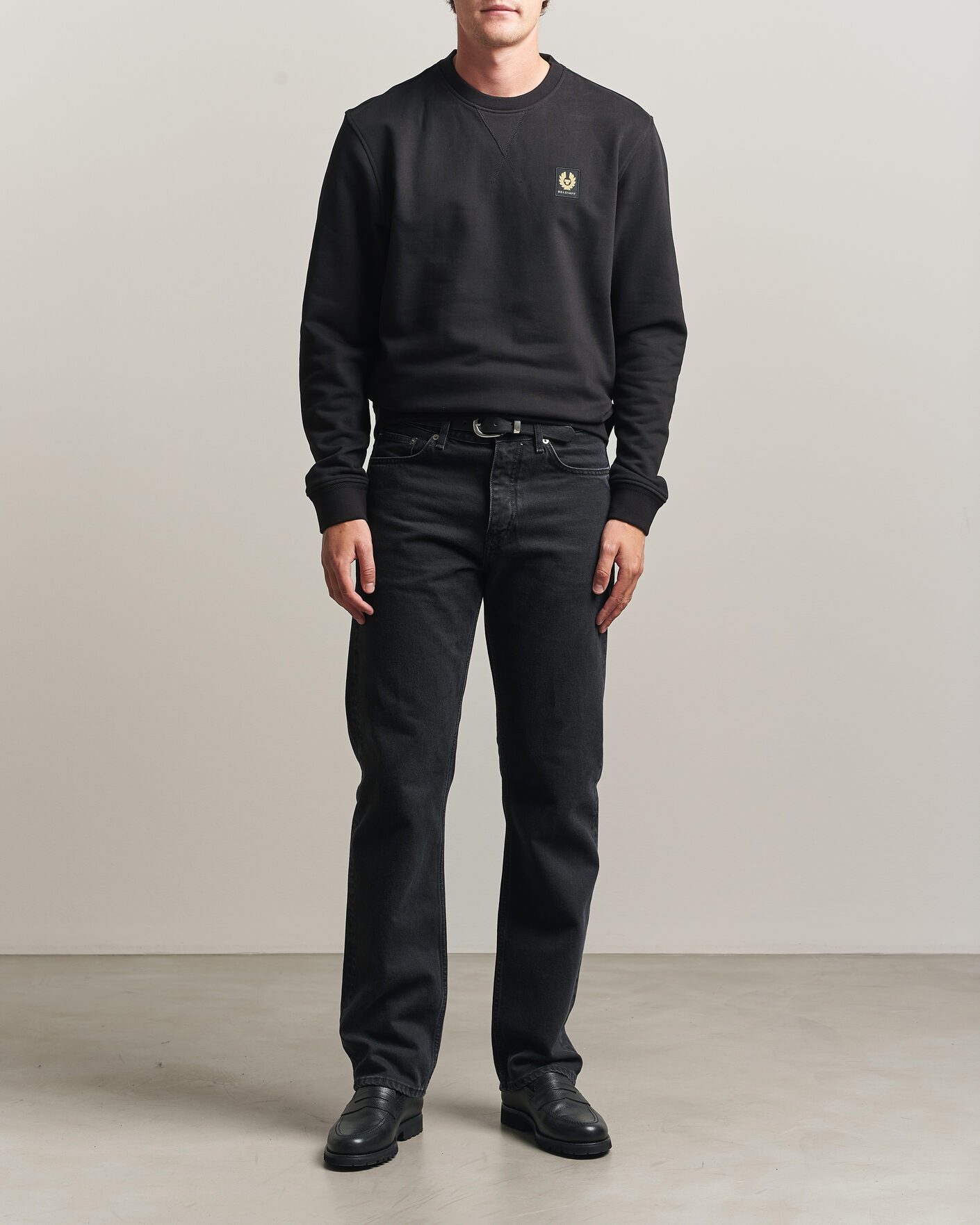 Men | Sweaters & Knitwear | Belstaff | Signature Crew Neck Sweatshirt Black