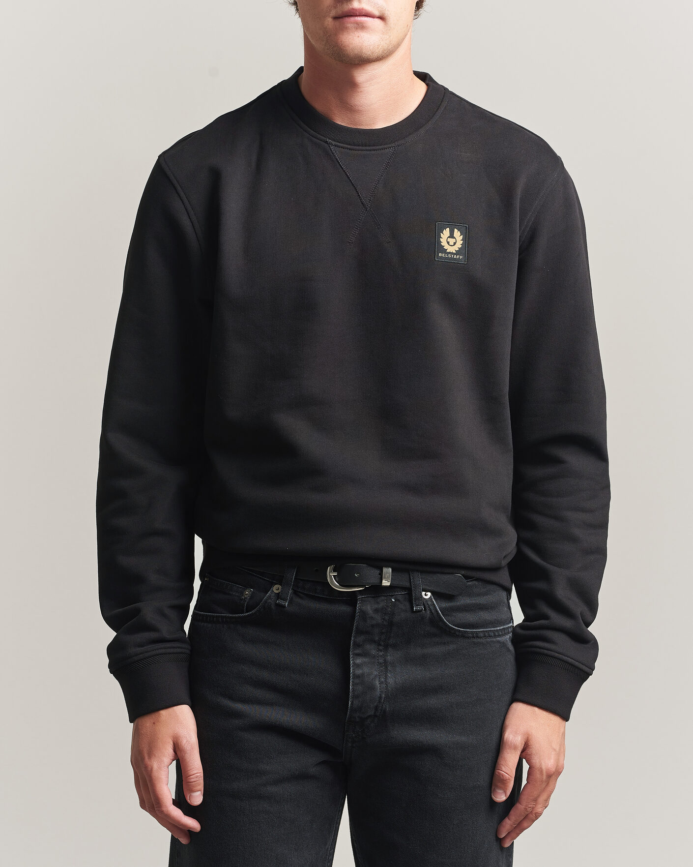Men | Sweaters & Knitwear | Belstaff | Signature Crew Neck Sweatshirt Black