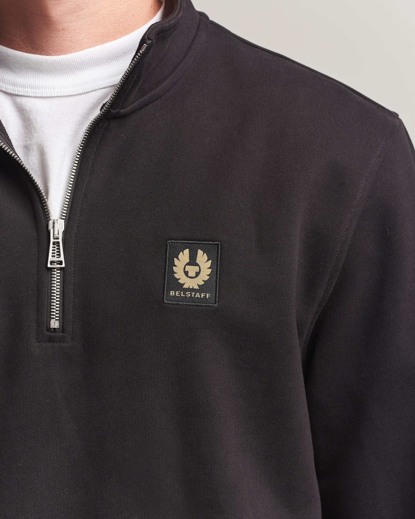Men | Sweaters & Knitwear | Belstaff | Signature Half Zip Sweatshirt Black