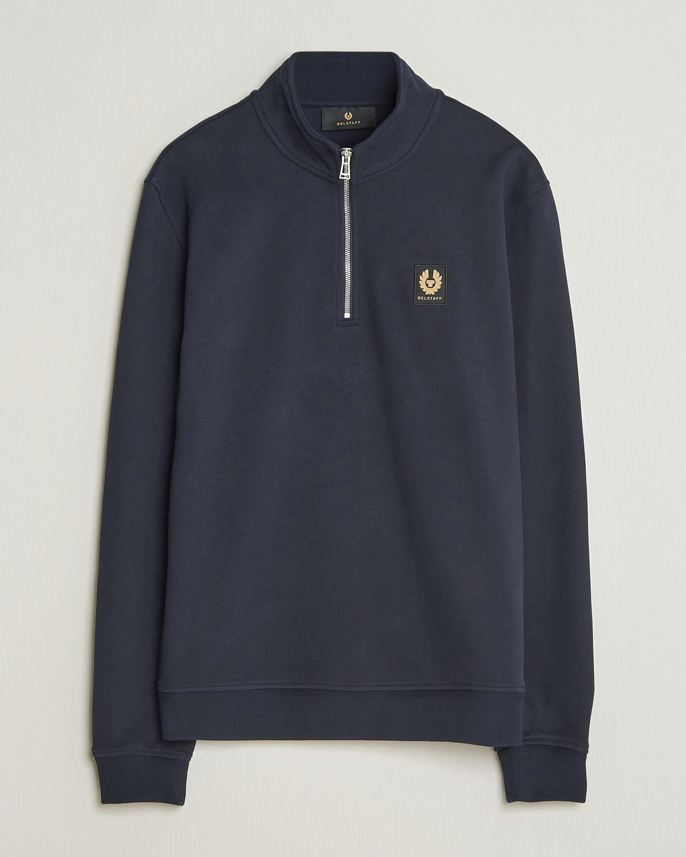 Men | Sweaters & Knitwear | Belstaff | Signature Half Zip Sweatshirt Dark Ink