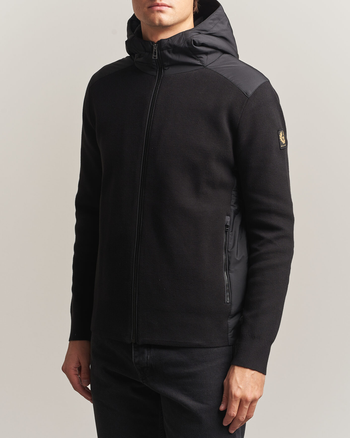 Men | Coats & Jackets | Belstaff | Console Hooded Hybrid Jacket Black