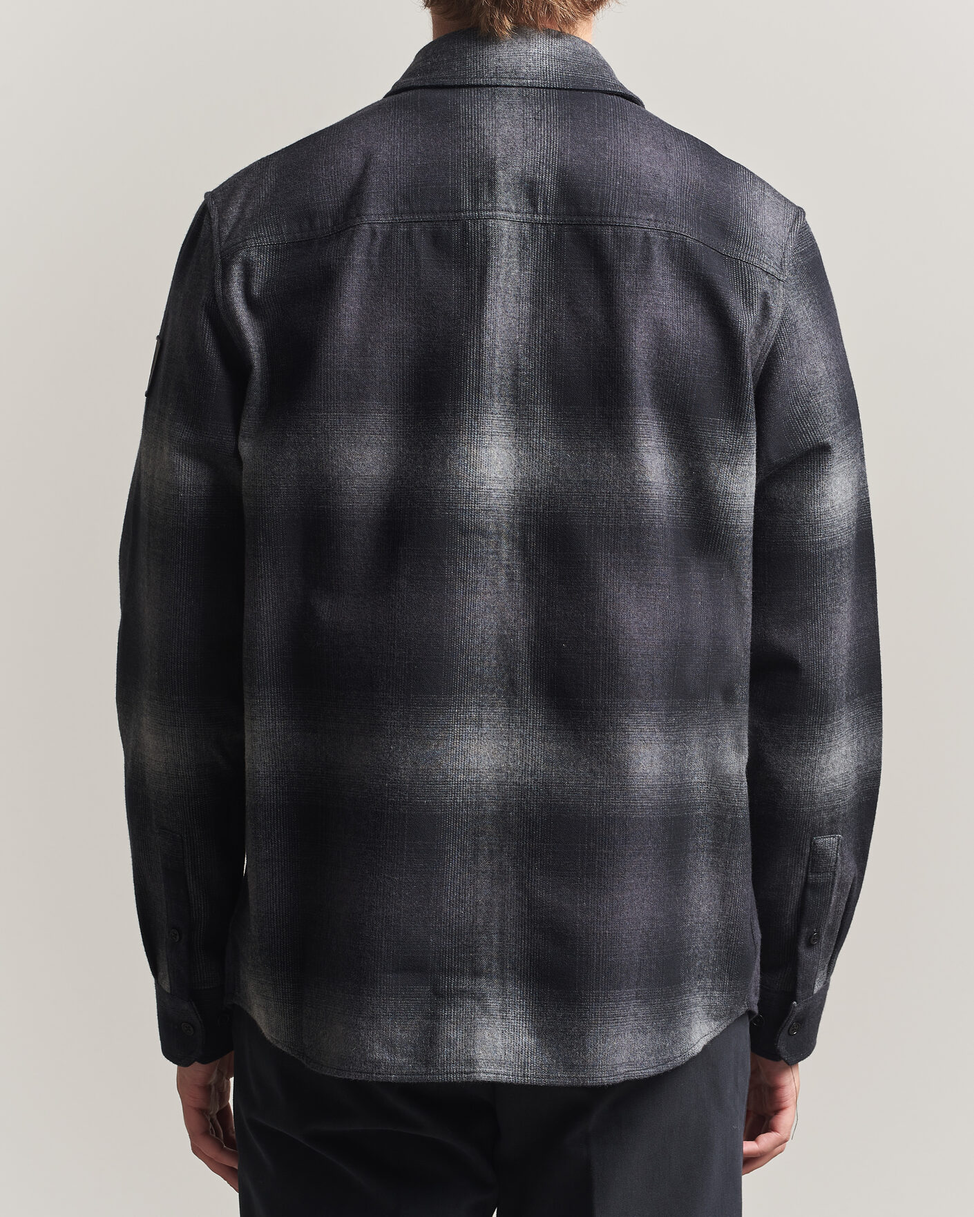 Men | Shirts | Belstaff | Outpost Cotton Flannel Checked Overshirt Black