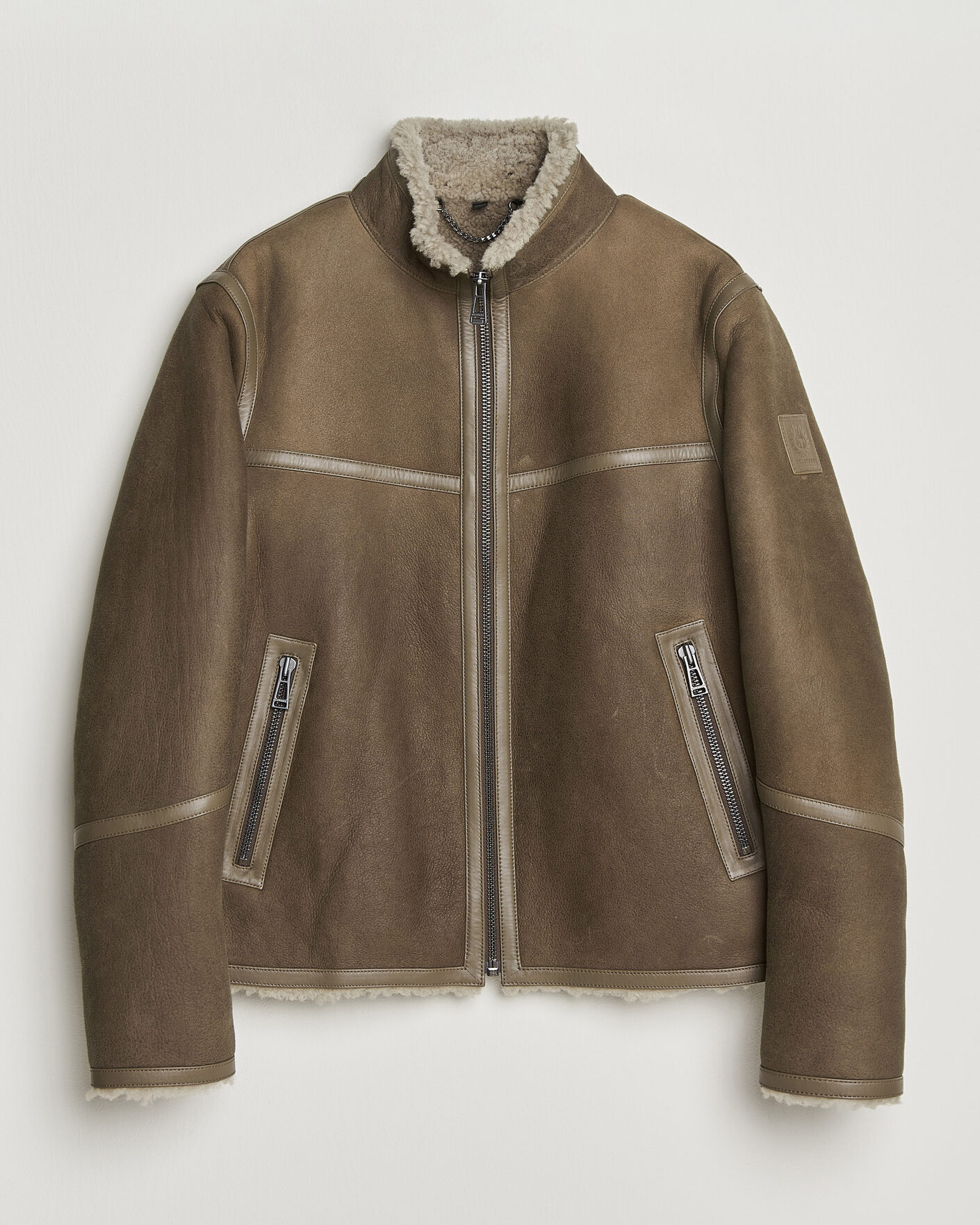 Men | Coats & Jackets | Belstaff | Highland Shearling Jacket Dark Dusty Taupe