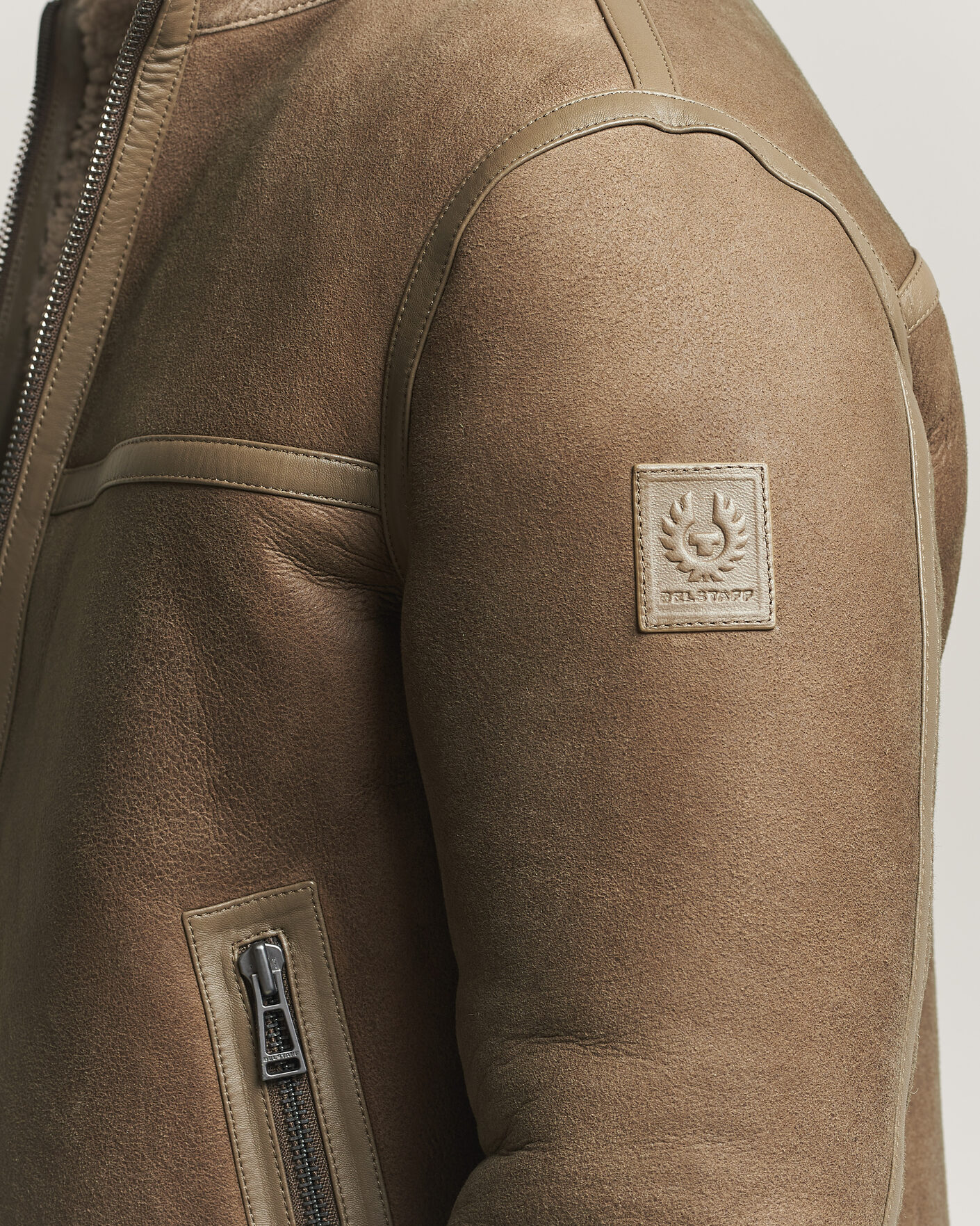 Men | Coats & Jackets | Belstaff | Highland Shearling Jacket Dark Dusty Taupe