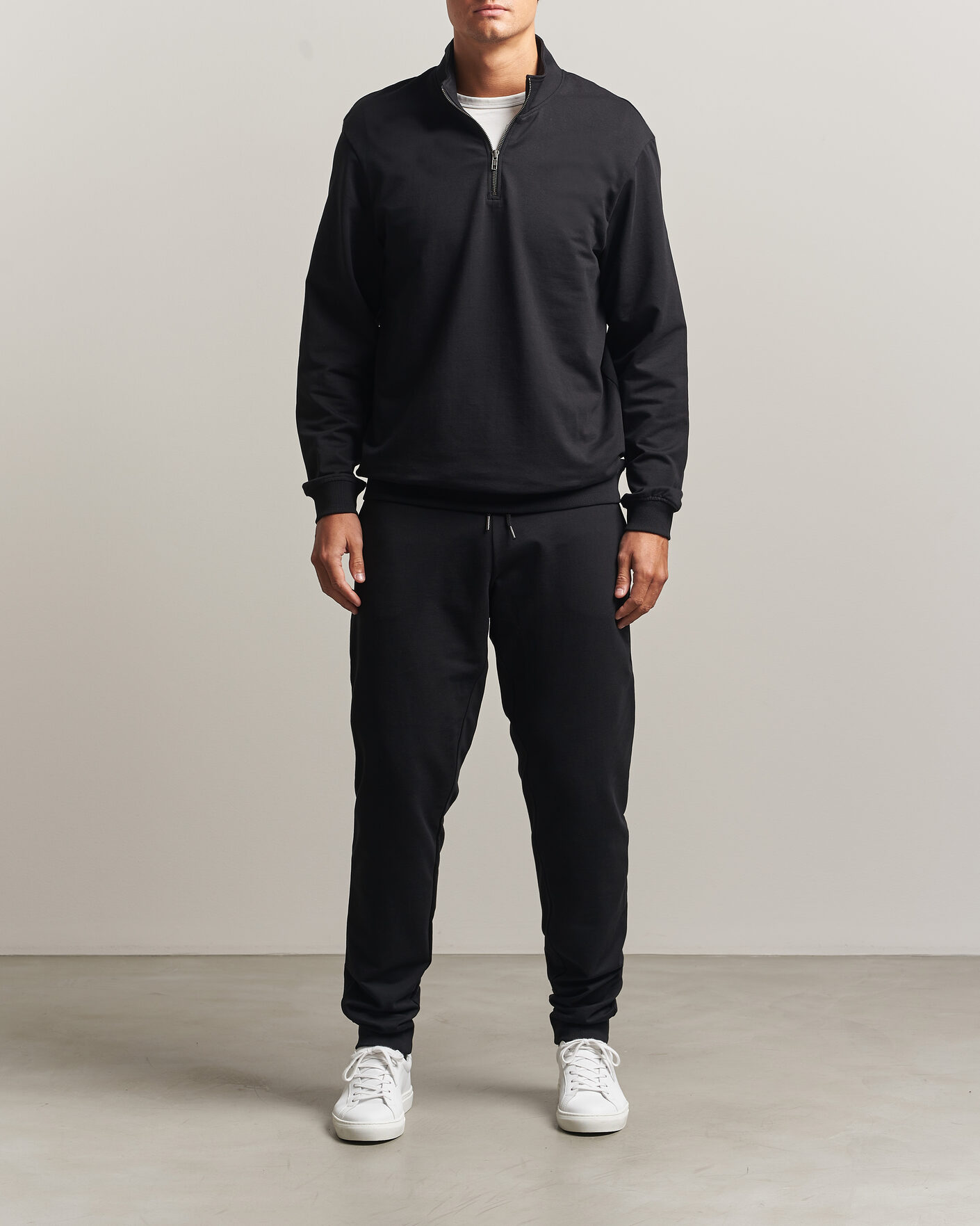 Men | Sweaters & Knitwear | Bread & Boxers | Loungewear Half Zip Black