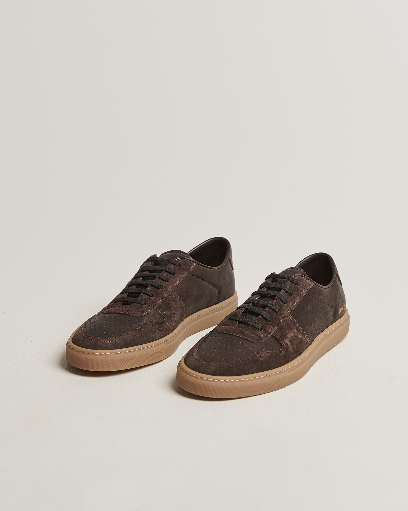 Men | Sneakers | Common Projects | Bball Duo Leather Sneaker Dark Brown