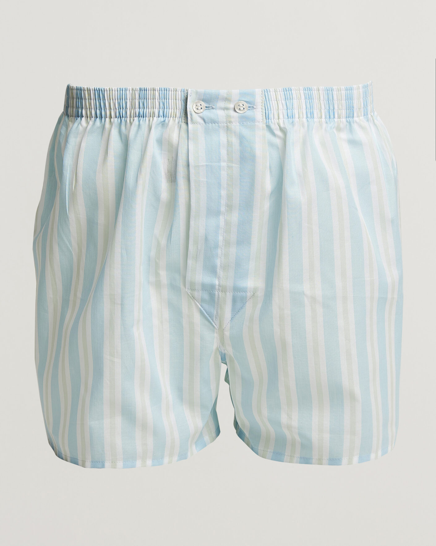 Men | Underwear & Socks | Derek Rose | Classic Fit Striped Woven Cotton Boxer Shorts Blue/White