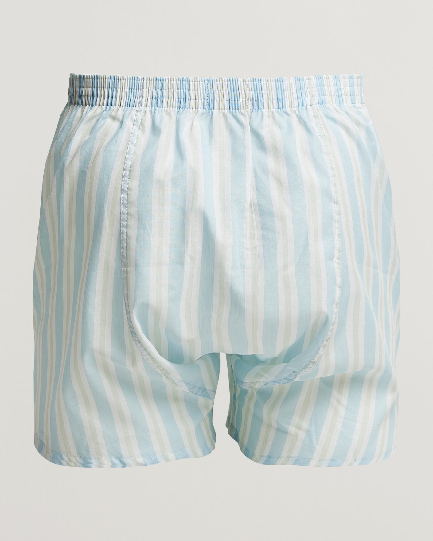 Men | Underwear & Socks | Derek Rose | Classic Fit Striped Woven Cotton Boxer Shorts Blue/White