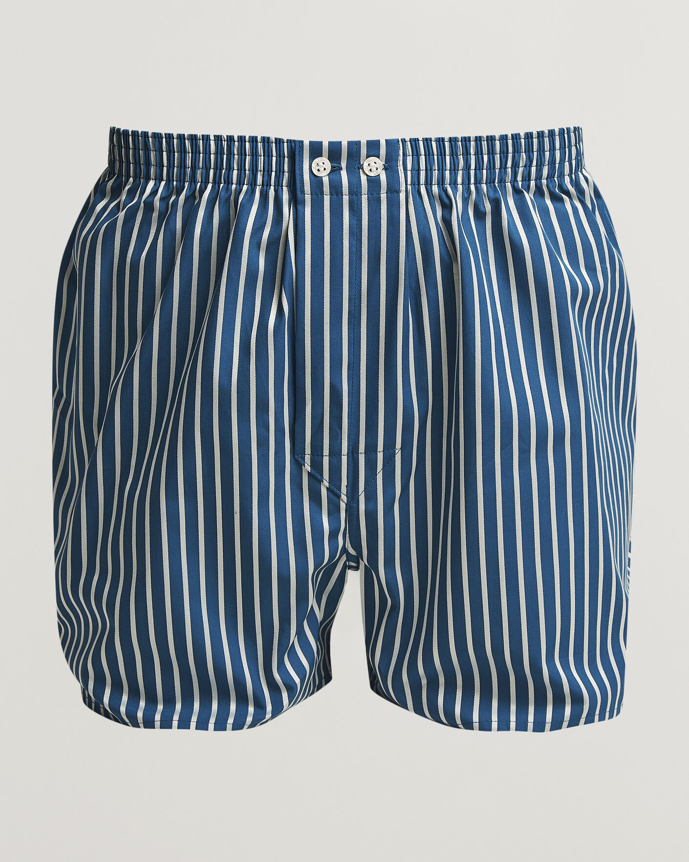 Men | Underwear & Socks | Derek Rose | Classic Fit Striped Woven Cotton Boxer Shorts Blue/White