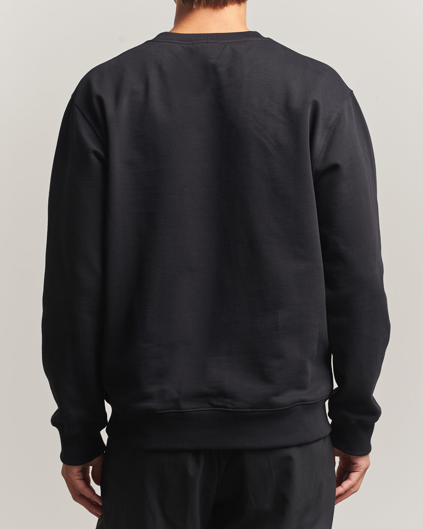 Men | Sweaters & Knitwear | Drôle de Monsieur | Mirror D Embroidered Sweatshirt Black