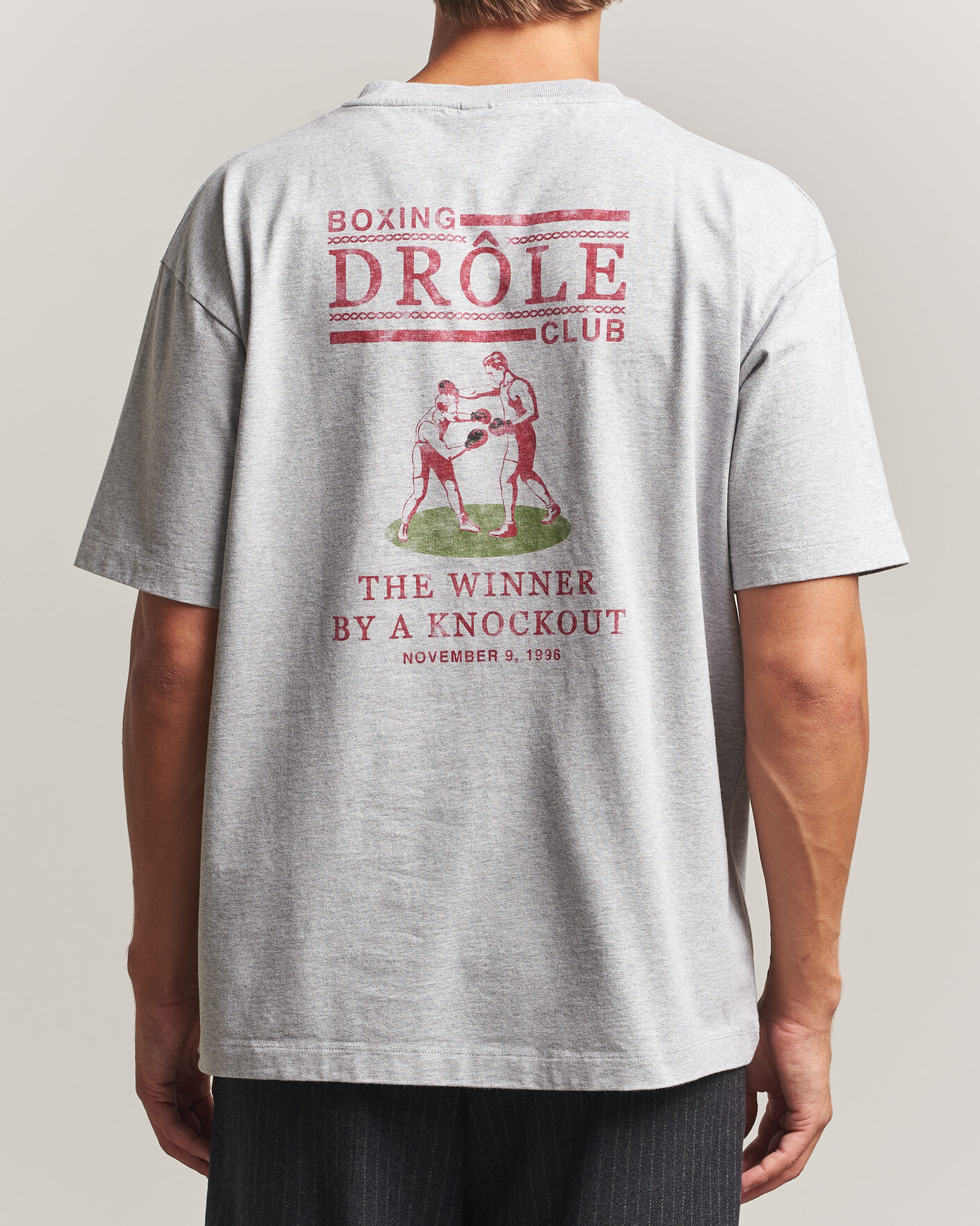 Men | T-Shirts | Drôle de Monsieur | Boxers T-Shirt Grey Melange