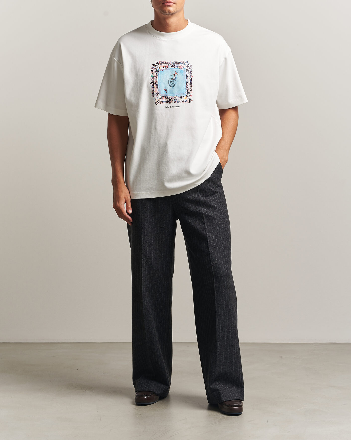 Men | T-Shirts | Drôle de Monsieur | Boxers Ring T-Shirt Off White