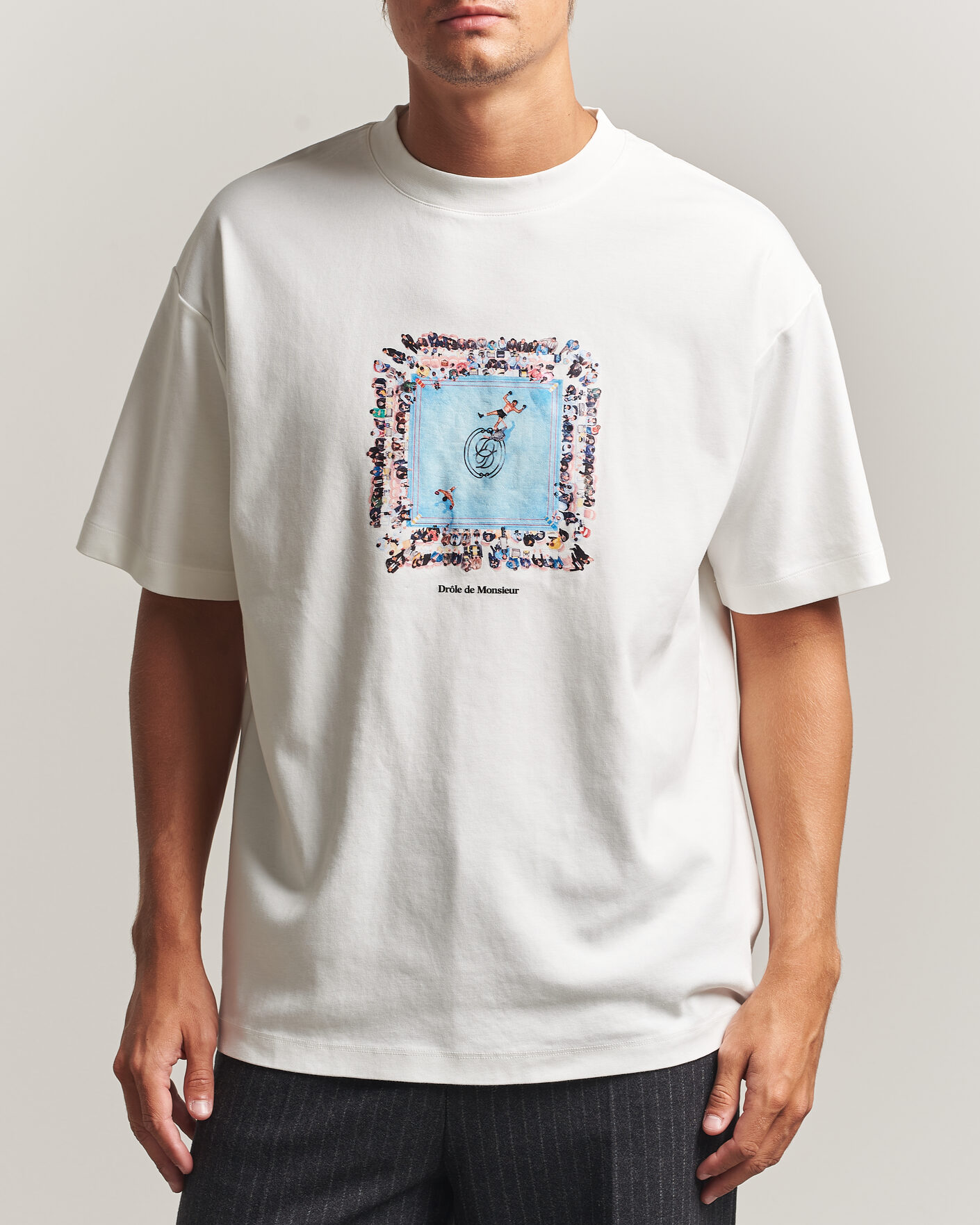 Men | T-Shirts | Drôle de Monsieur | Boxers Ring T-Shirt Off White