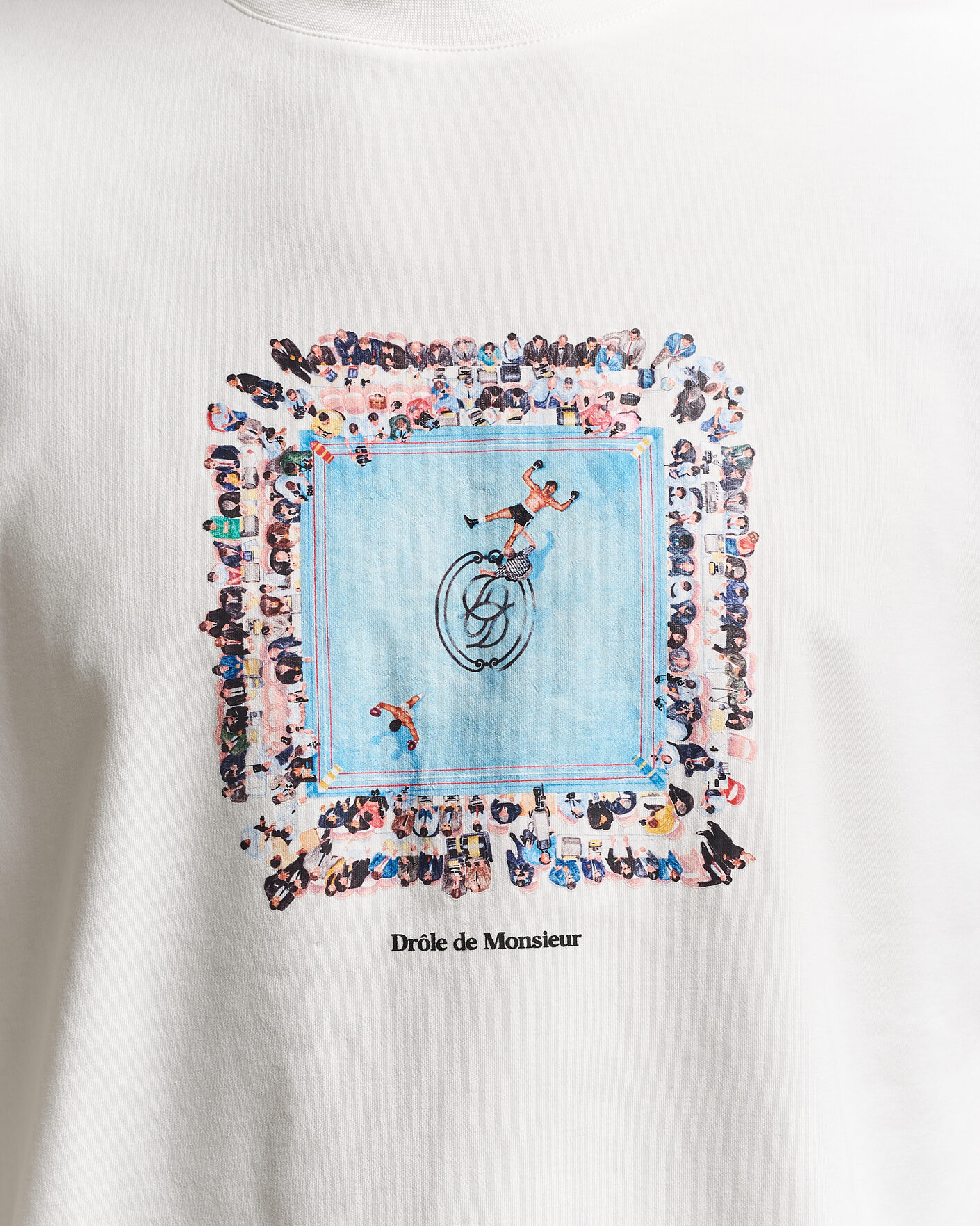Men | T-Shirts | Drôle de Monsieur | Boxers Ring T-Shirt Off White