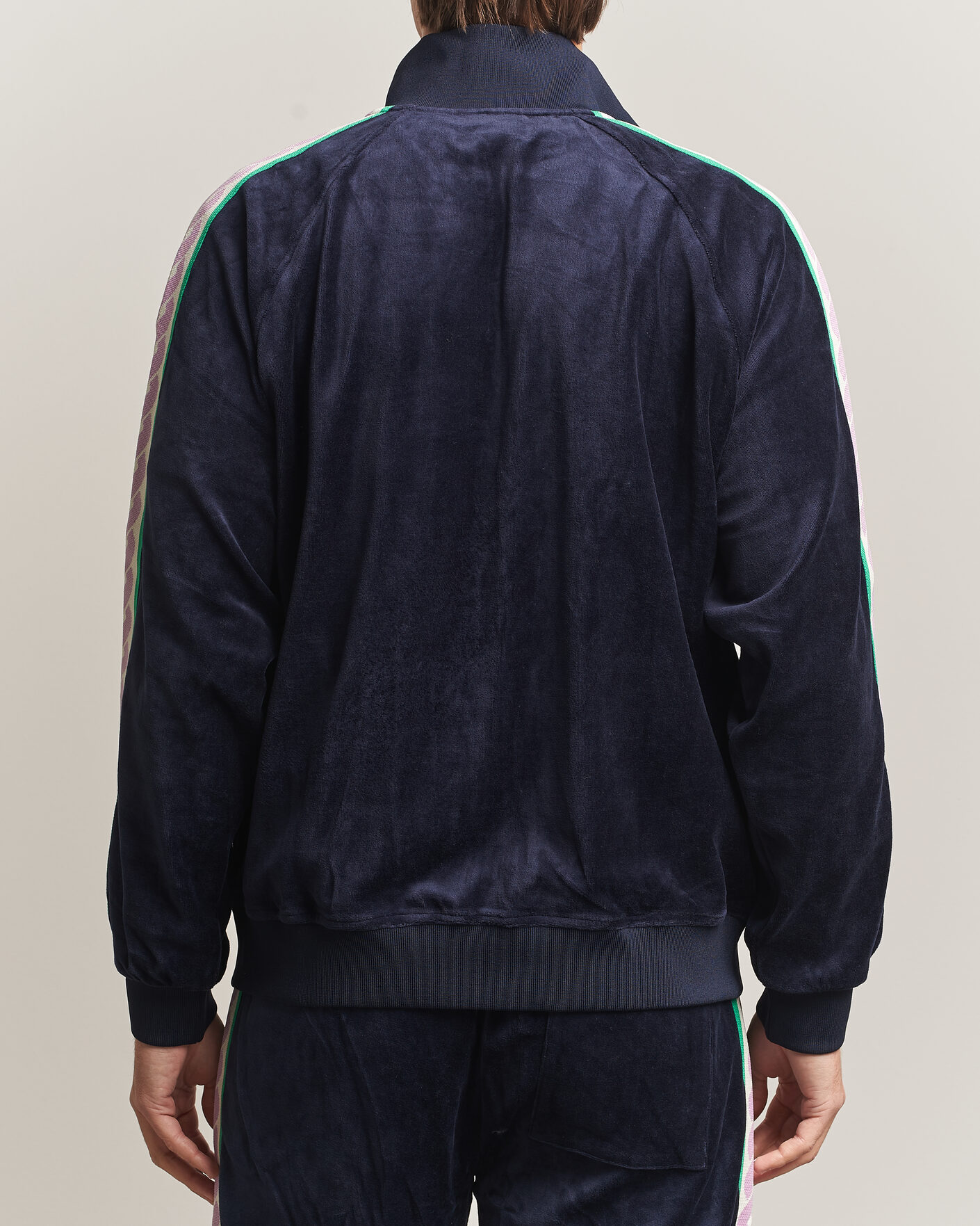 Men | Sweaters & Knitwear | Drôle de Monsieur | Survêtement Velours Track Jacket Navy
