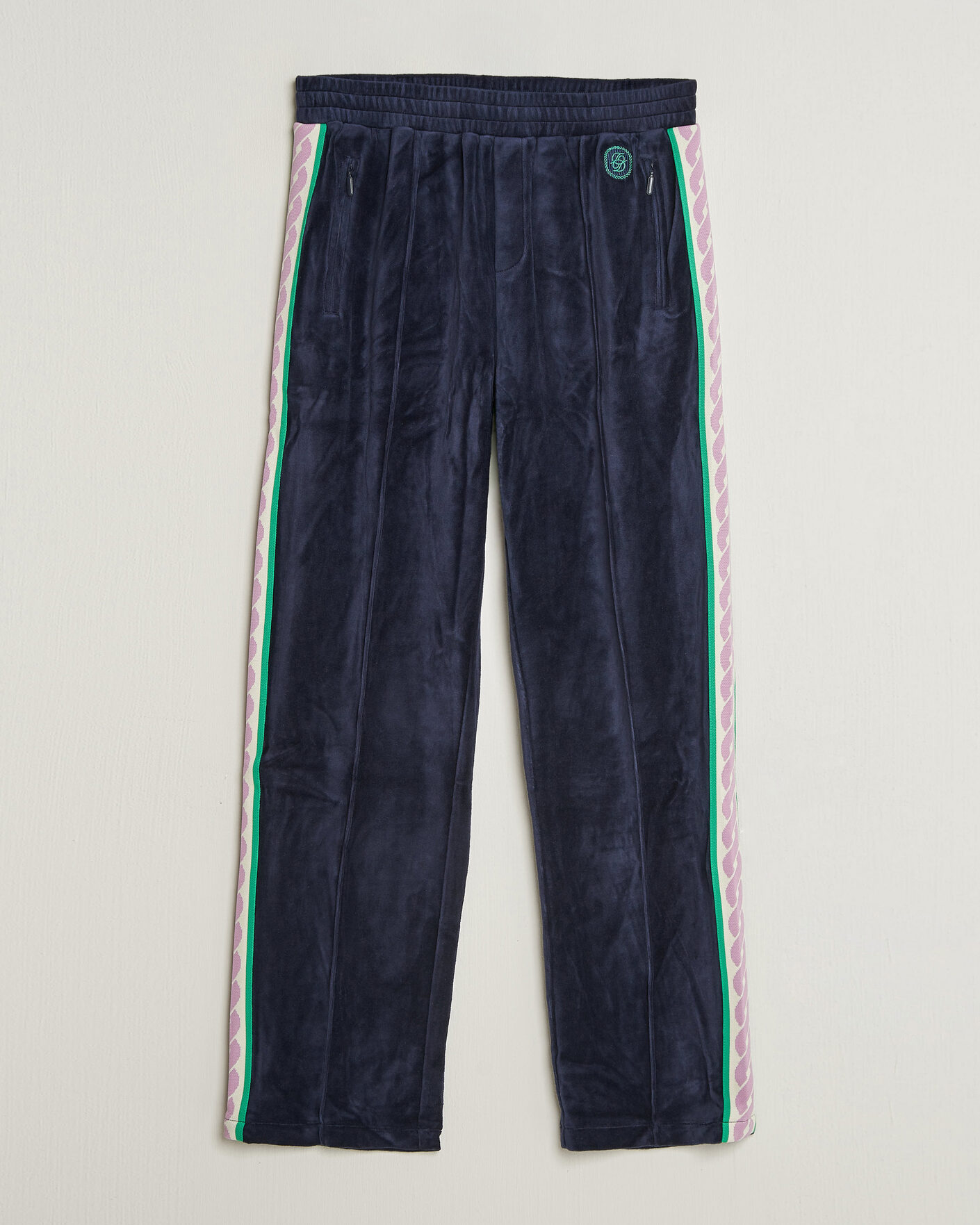 Men | Trousers | Drôle de Monsieur | Survêtement Velours Track Pants Navy