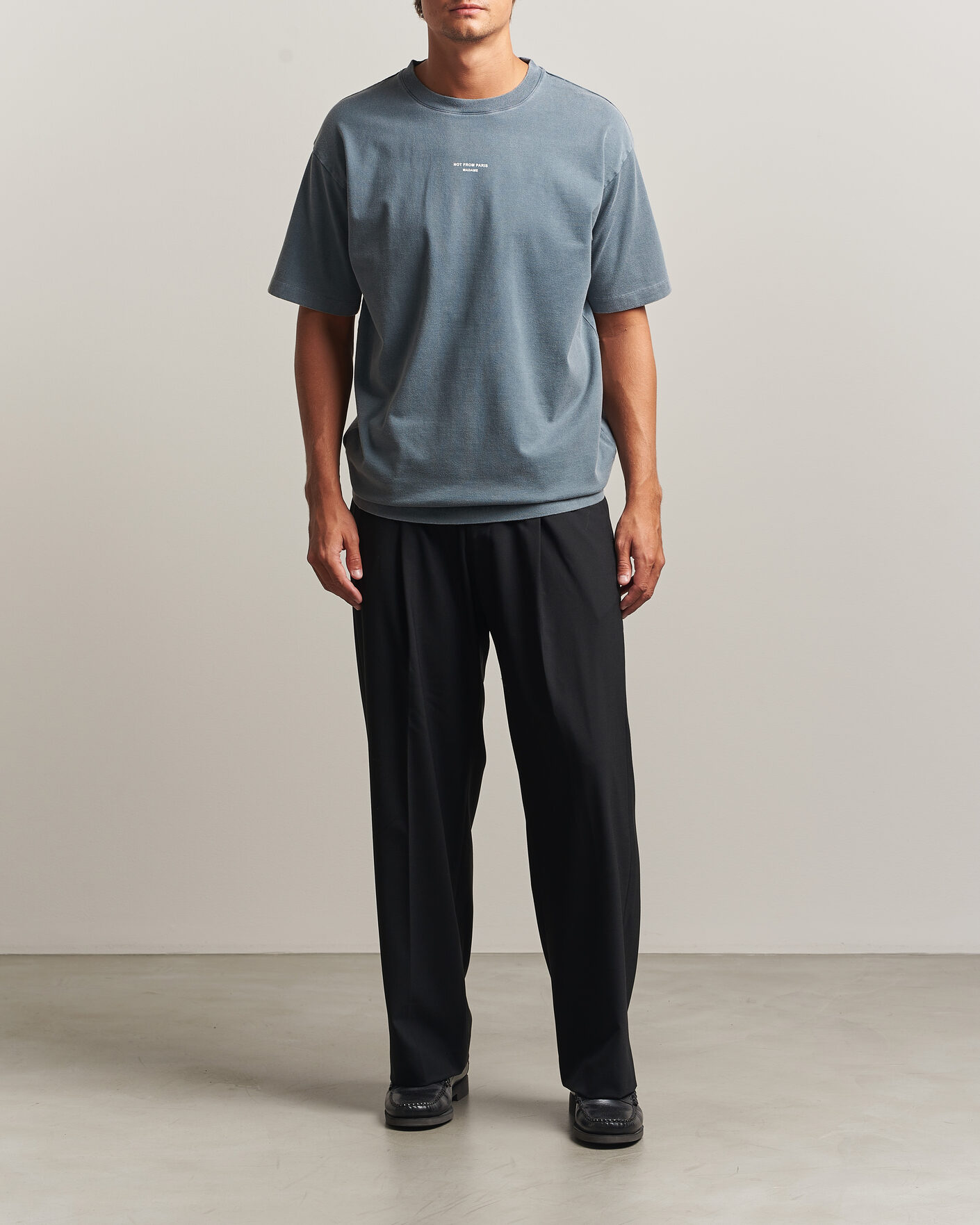 Men | T-Shirts | Drôle de Monsieur | Classic Slogan T-Shirt Dark Grey
