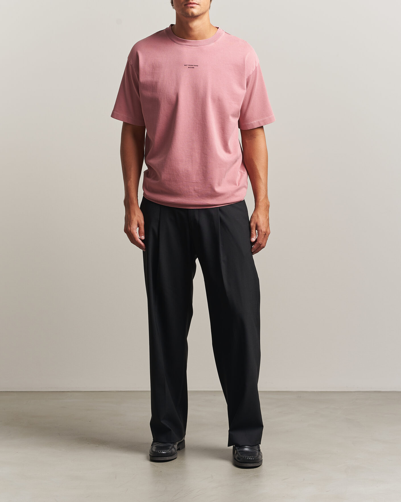 Men | T-Shirts | Drôle de Monsieur | Classic Slogan T-Shirt Dark Pink