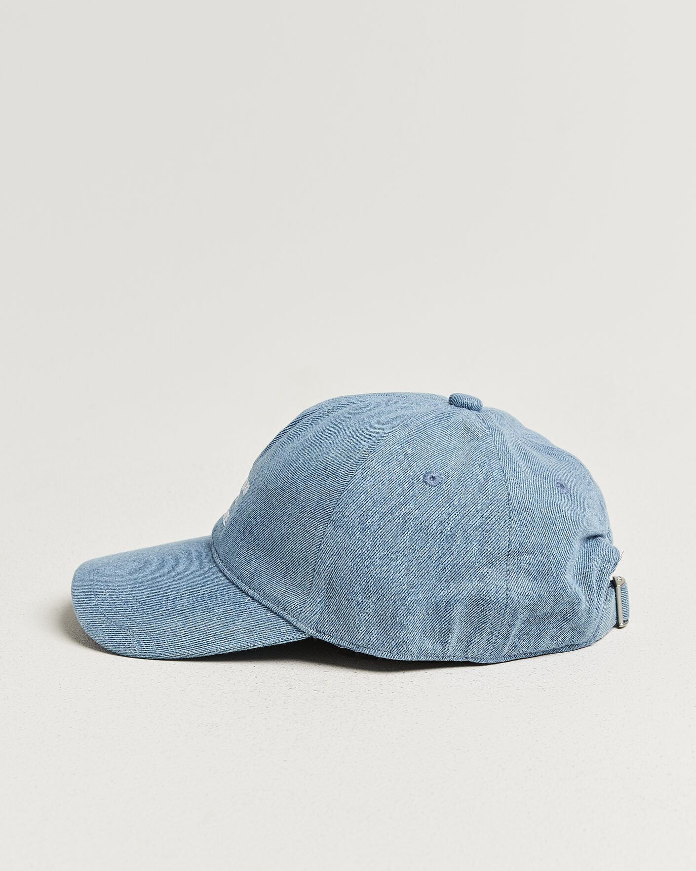Men | Hats & Caps | Drôle de Monsieur | Slogan Denim Baseball Cap Blue