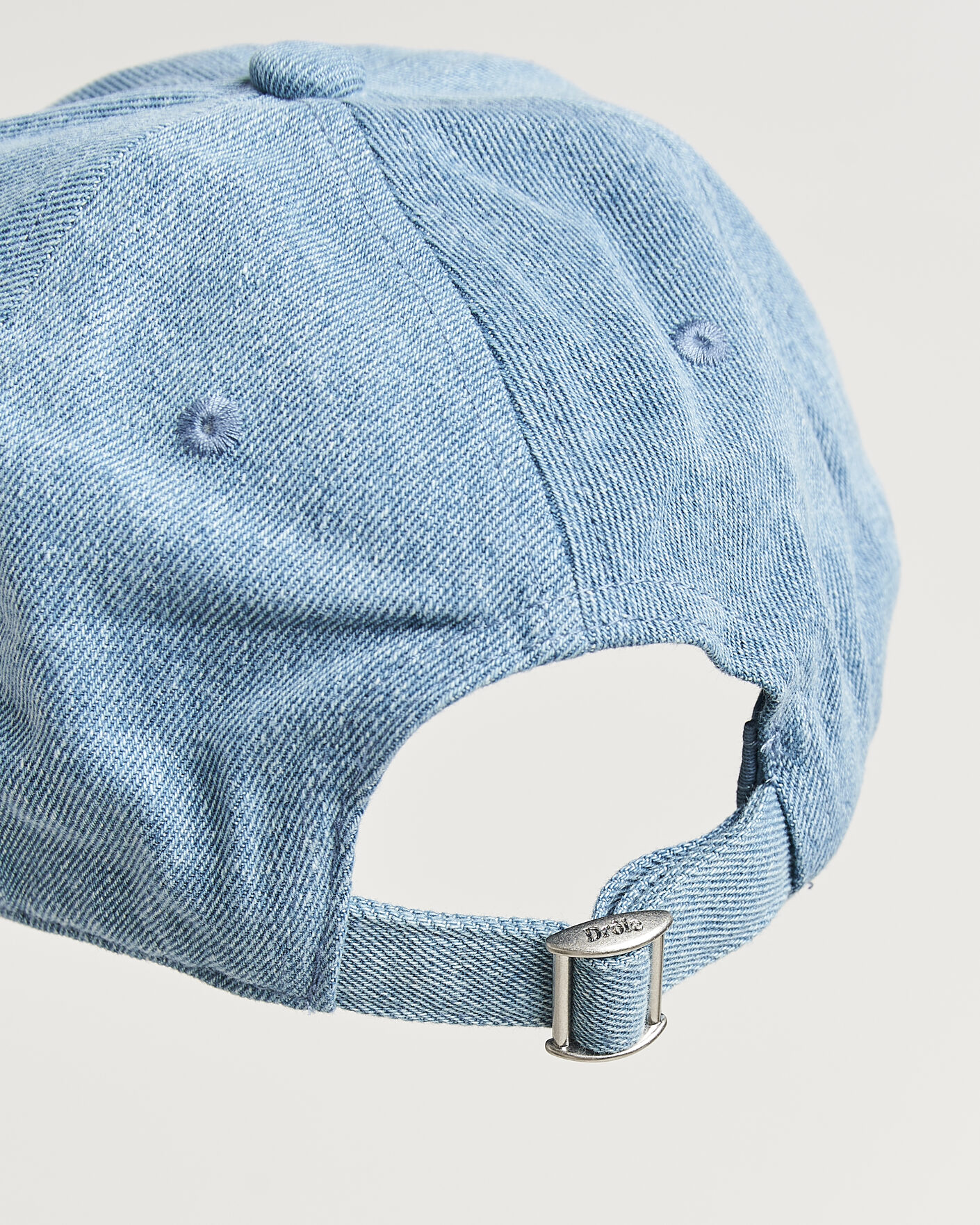 Men | Hats & Caps | Drôle de Monsieur | Slogan Denim Baseball Cap Blue