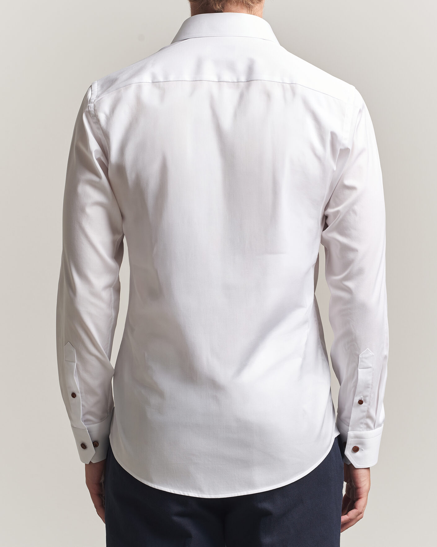 Men | Shirts | Eton | Slim Fit Signature Twill Contrast Shirt White