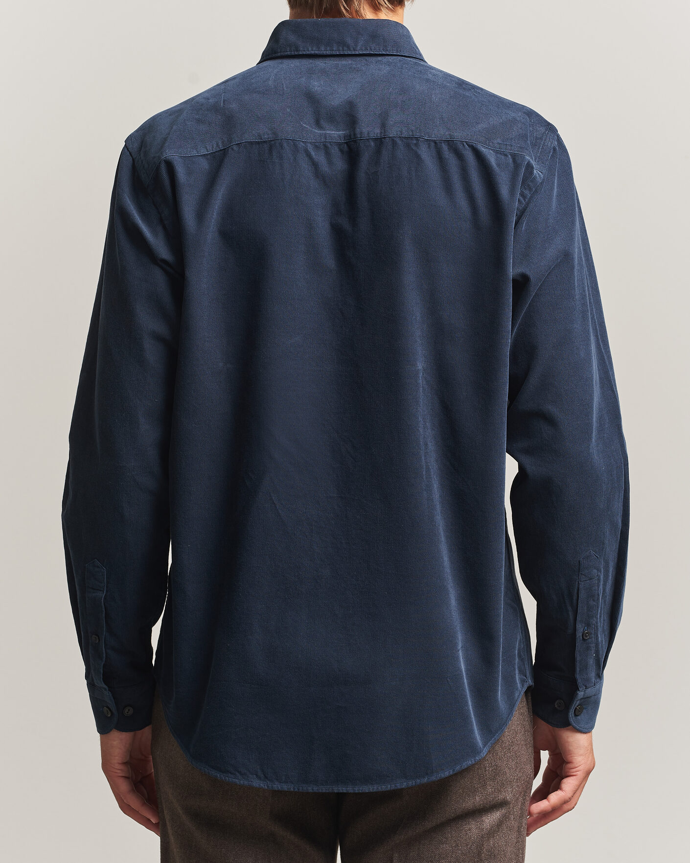 Men | Shirts | Eton | Casual Fit Corduroy Shirt Navy Blue