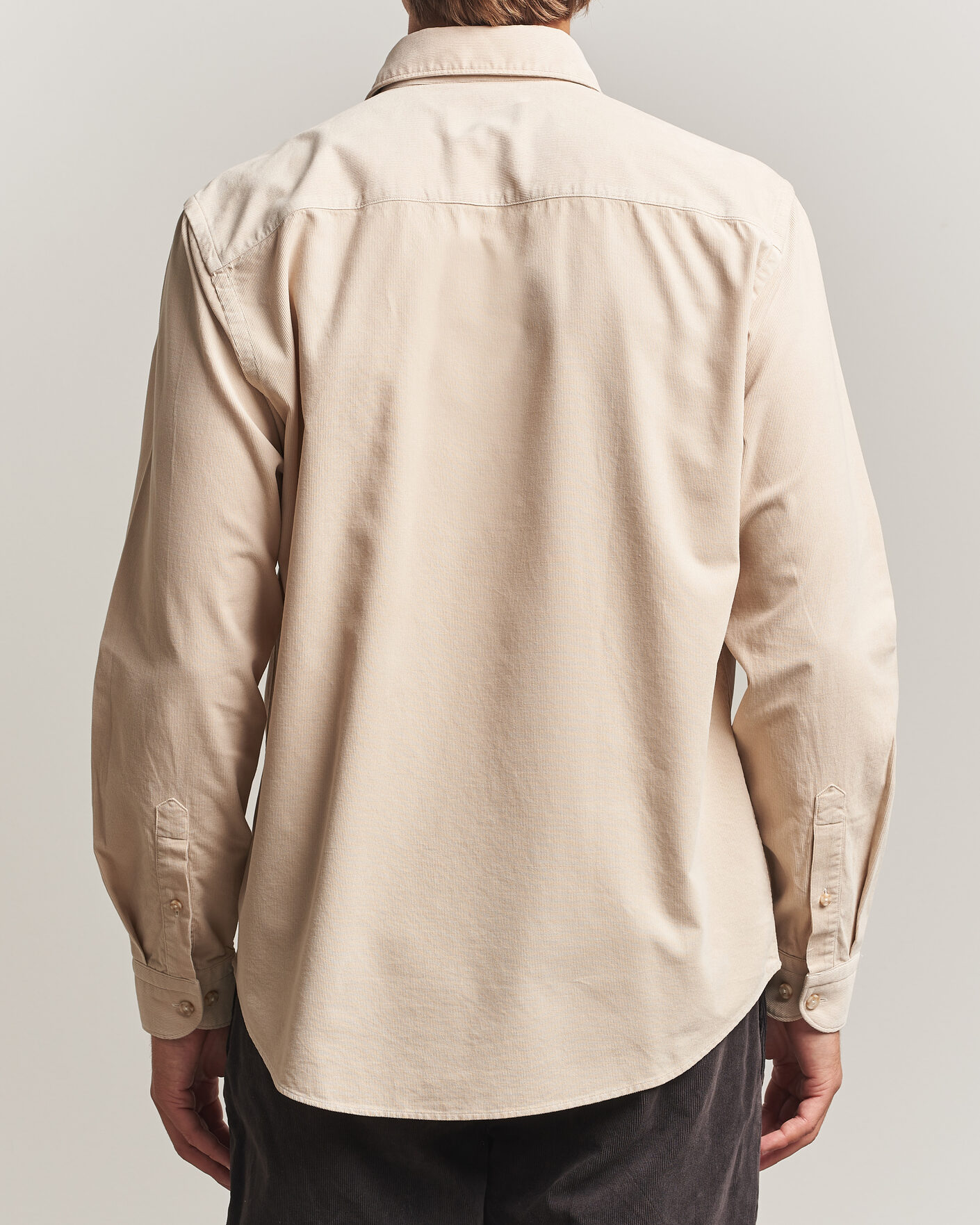 Men | Shirts | Eton | Casual Fit Corduroy Shirt Beige