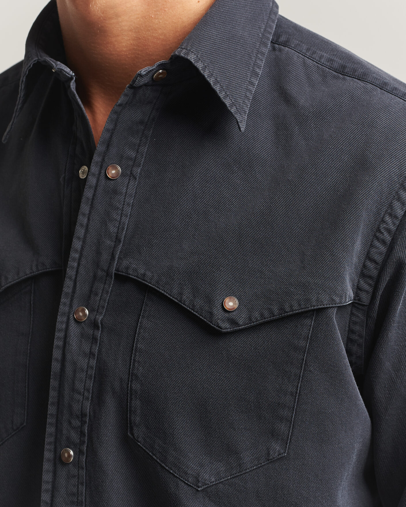 Men | Shirts | Eton | Indigo Western Shirt Black