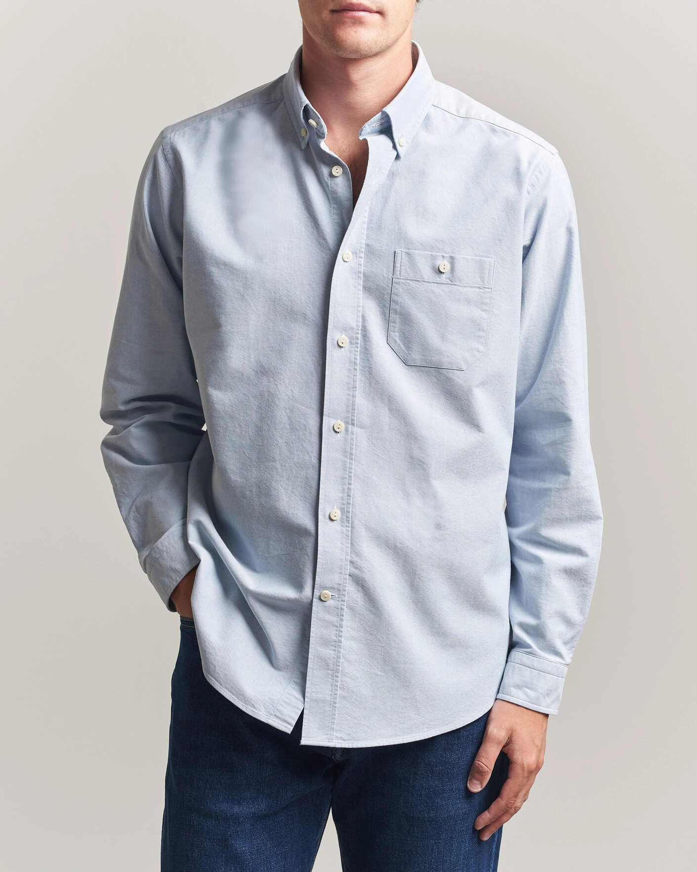 Men | Shirts | Eton | Regular Fit Ivy Oxford Shirt Light Blue