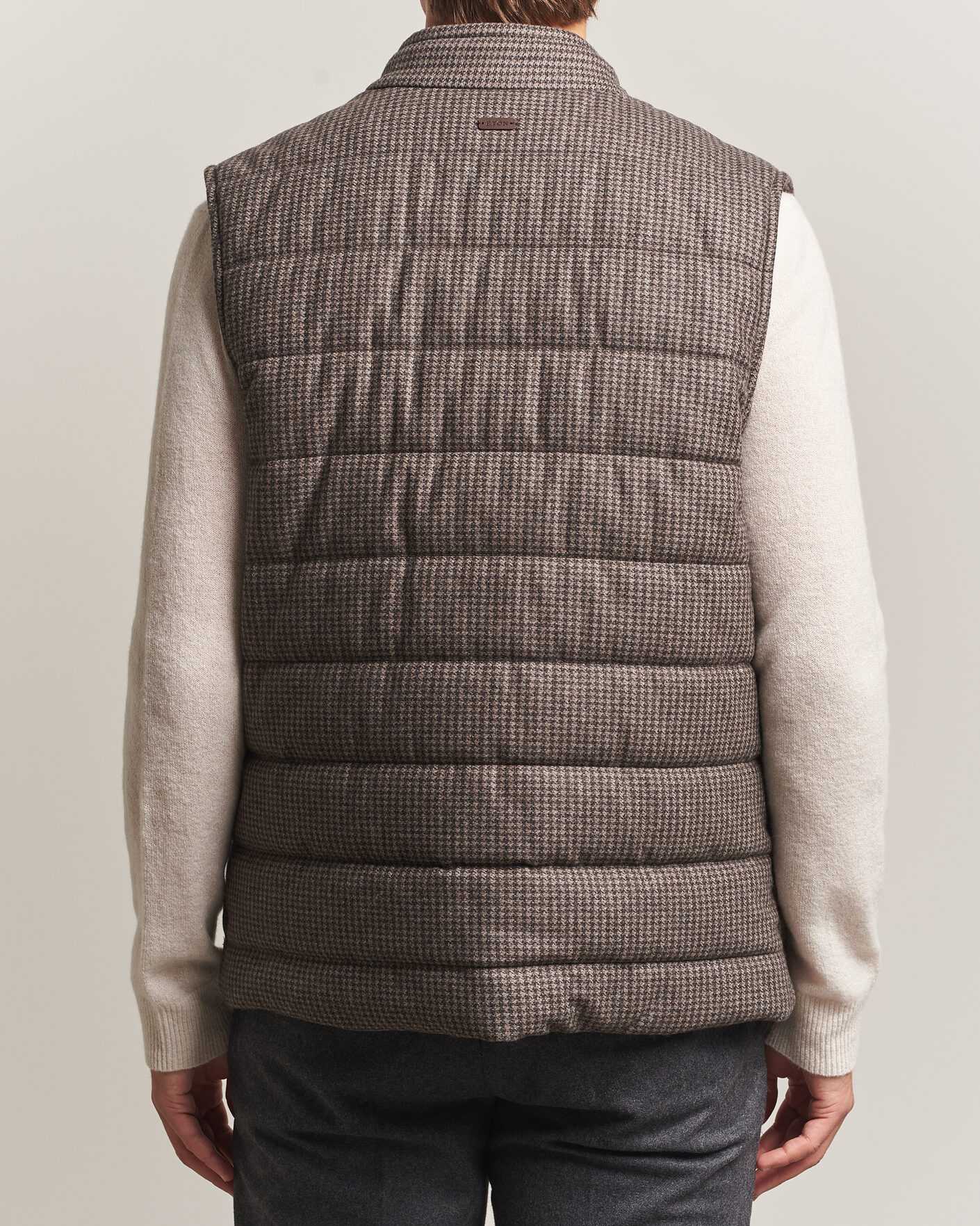 Men | Gilets | Eton | Wool/Cashmere Padded Vest Brown