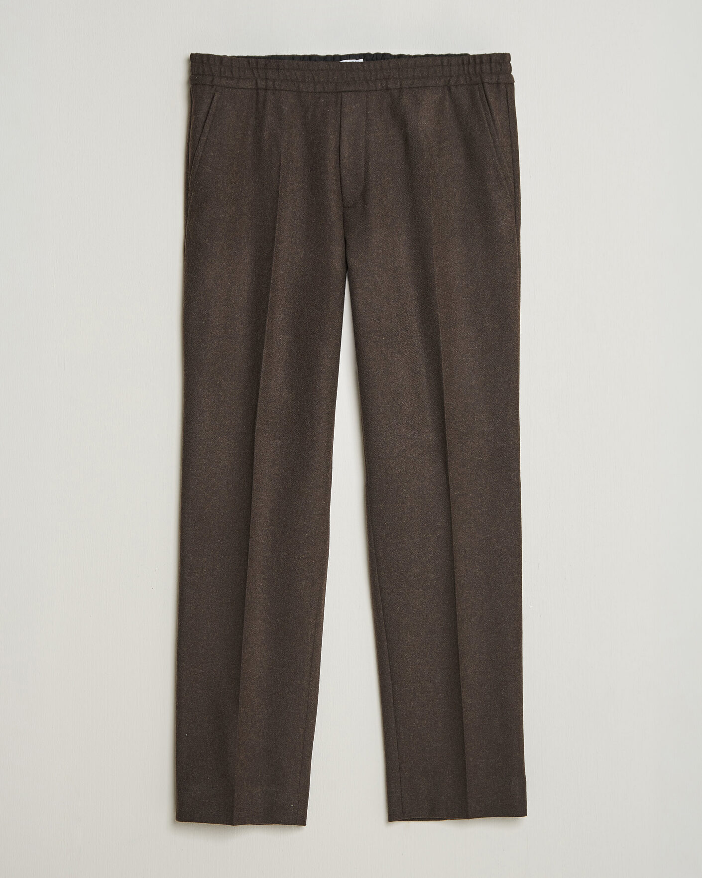 Men | Trousers | Filippa K | Theo Relaxed Flannel Trousers Walnut Brown