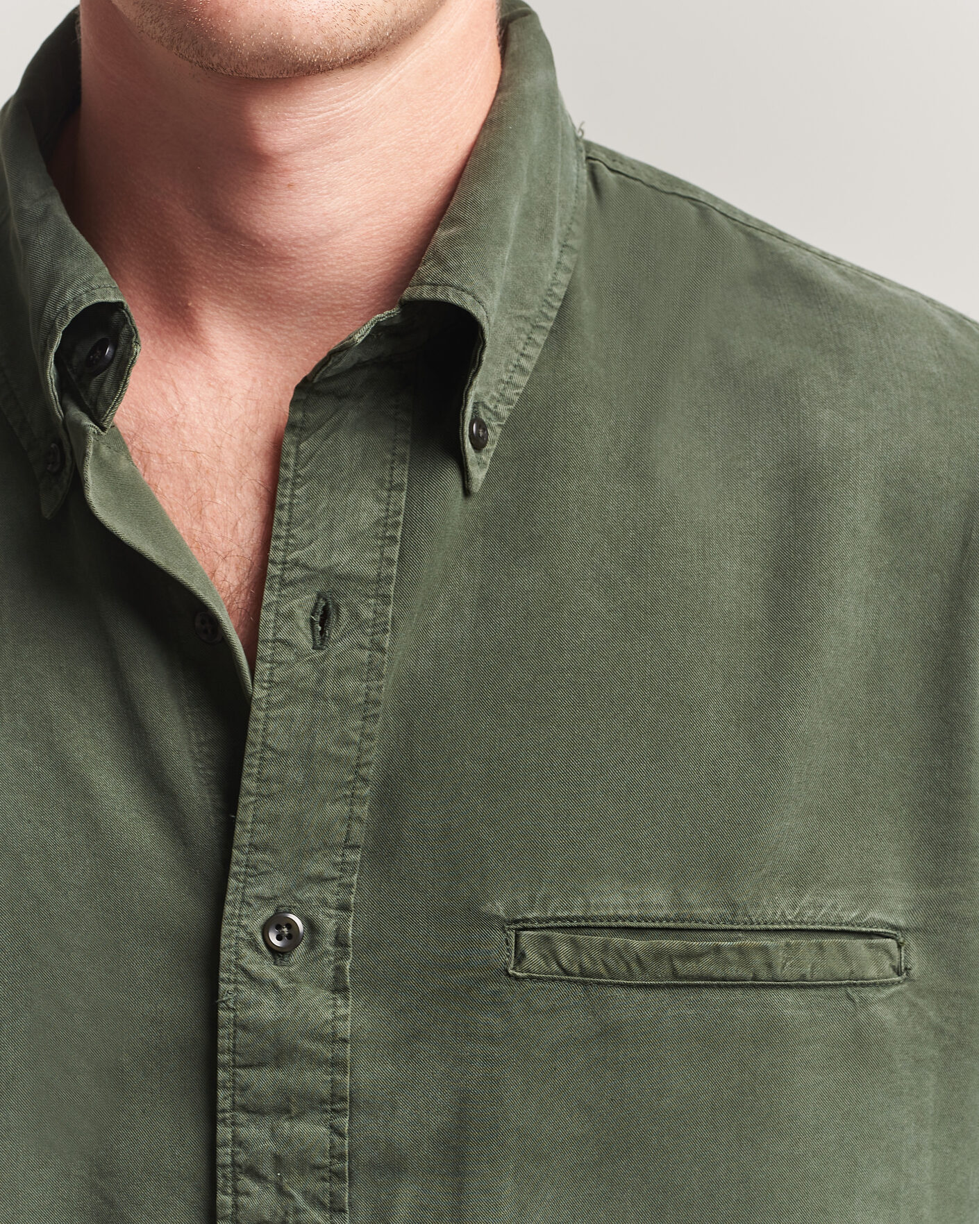 Men | Shirts | Filippa K | Zack Lyocell Shirt Night Green