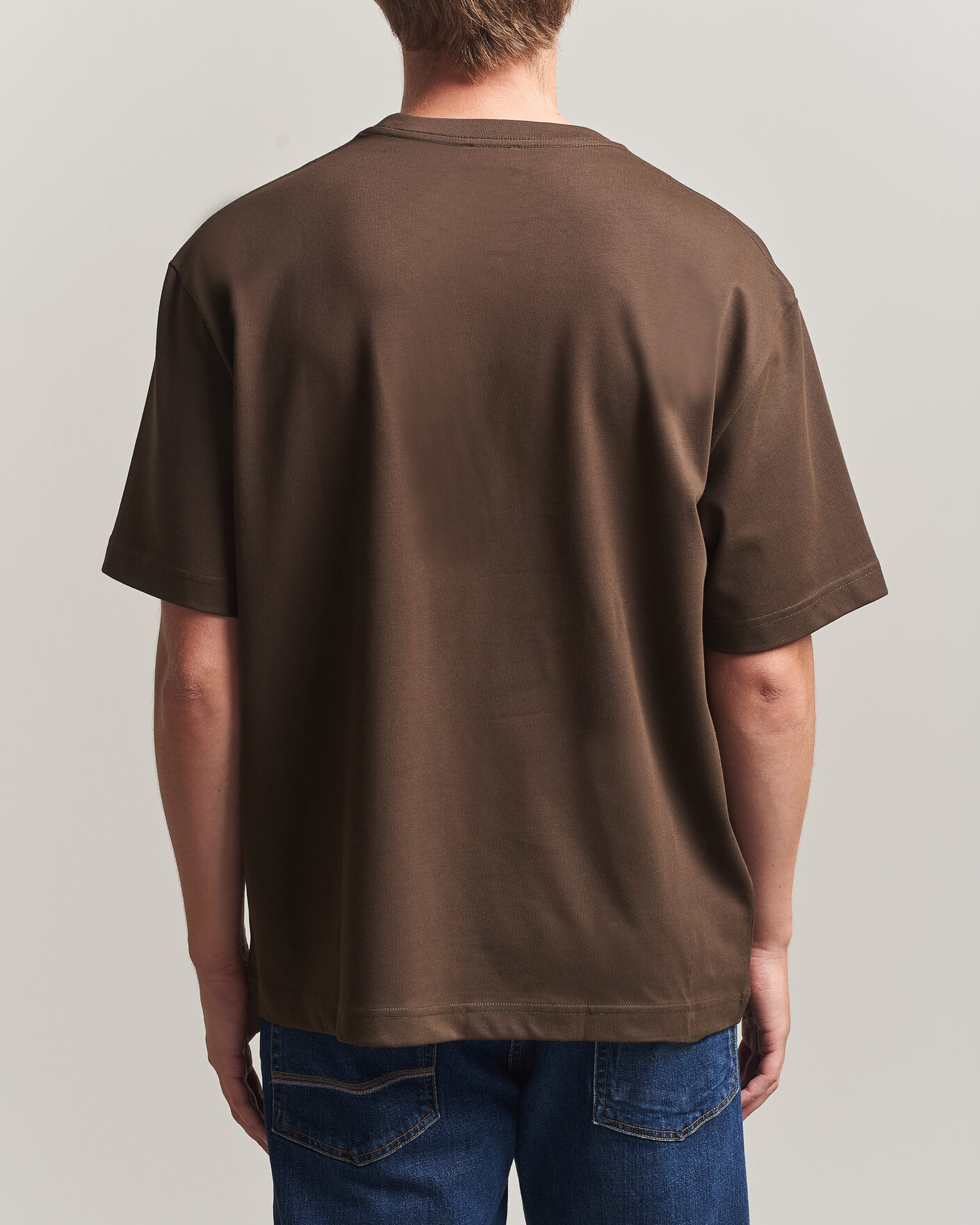 Men | T-Shirts | Filippa K | Heavy Cotton Crew Neck T-Shirt Golden Brown