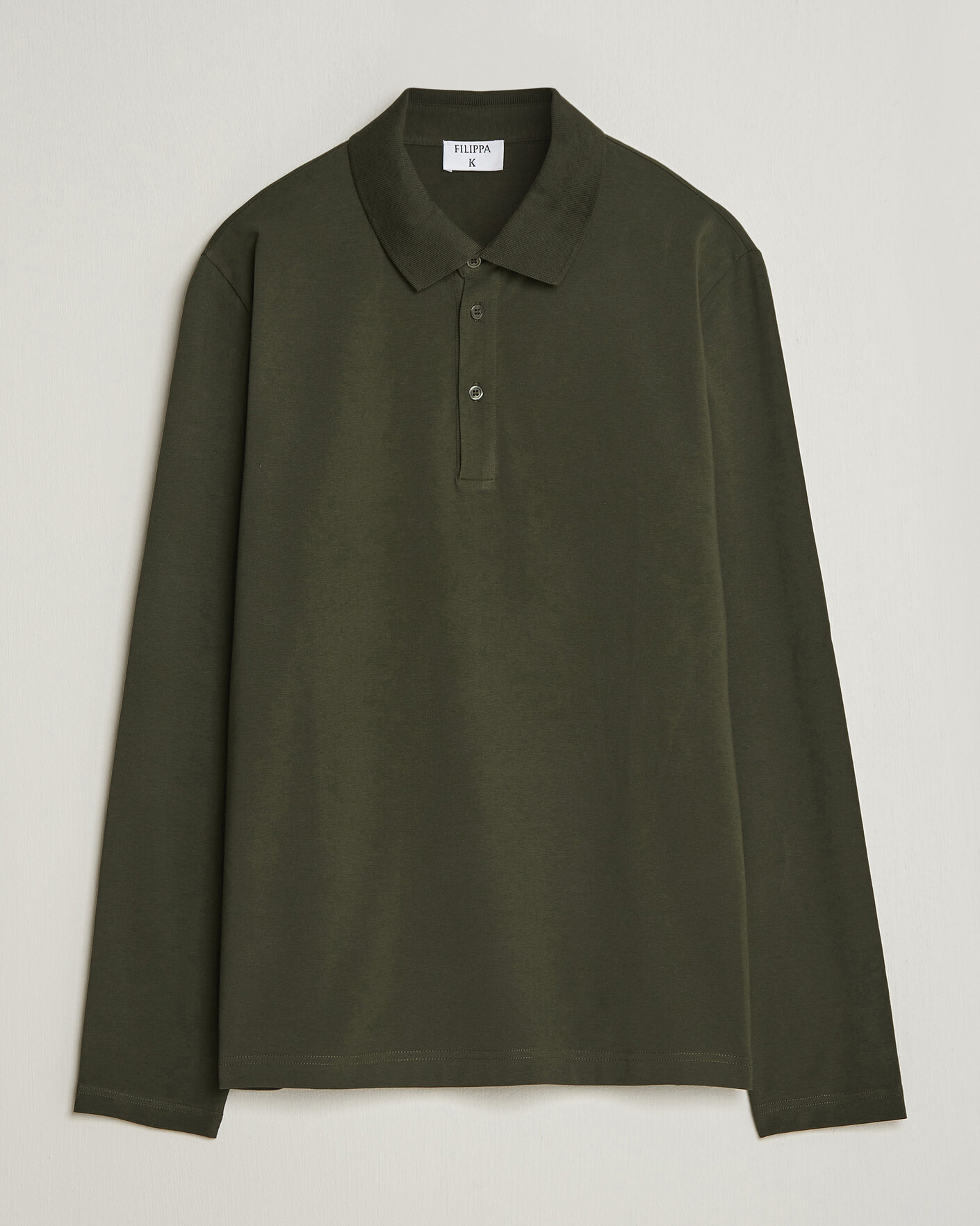 Men | Polo Shirts | Filippa K | Luke Lycra Polo Shirt Night Green