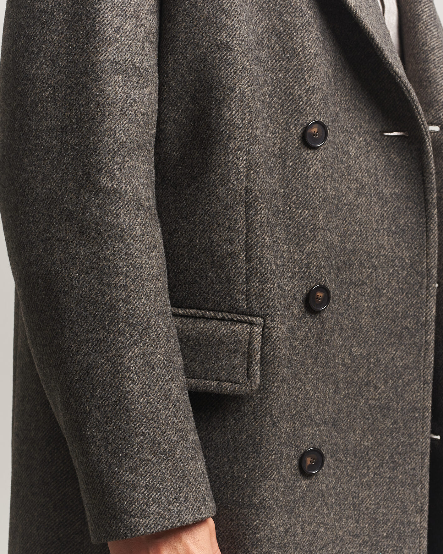 Men | Coats & Jackets | Filippa K | Damian Wool Twill Coat Driftwood