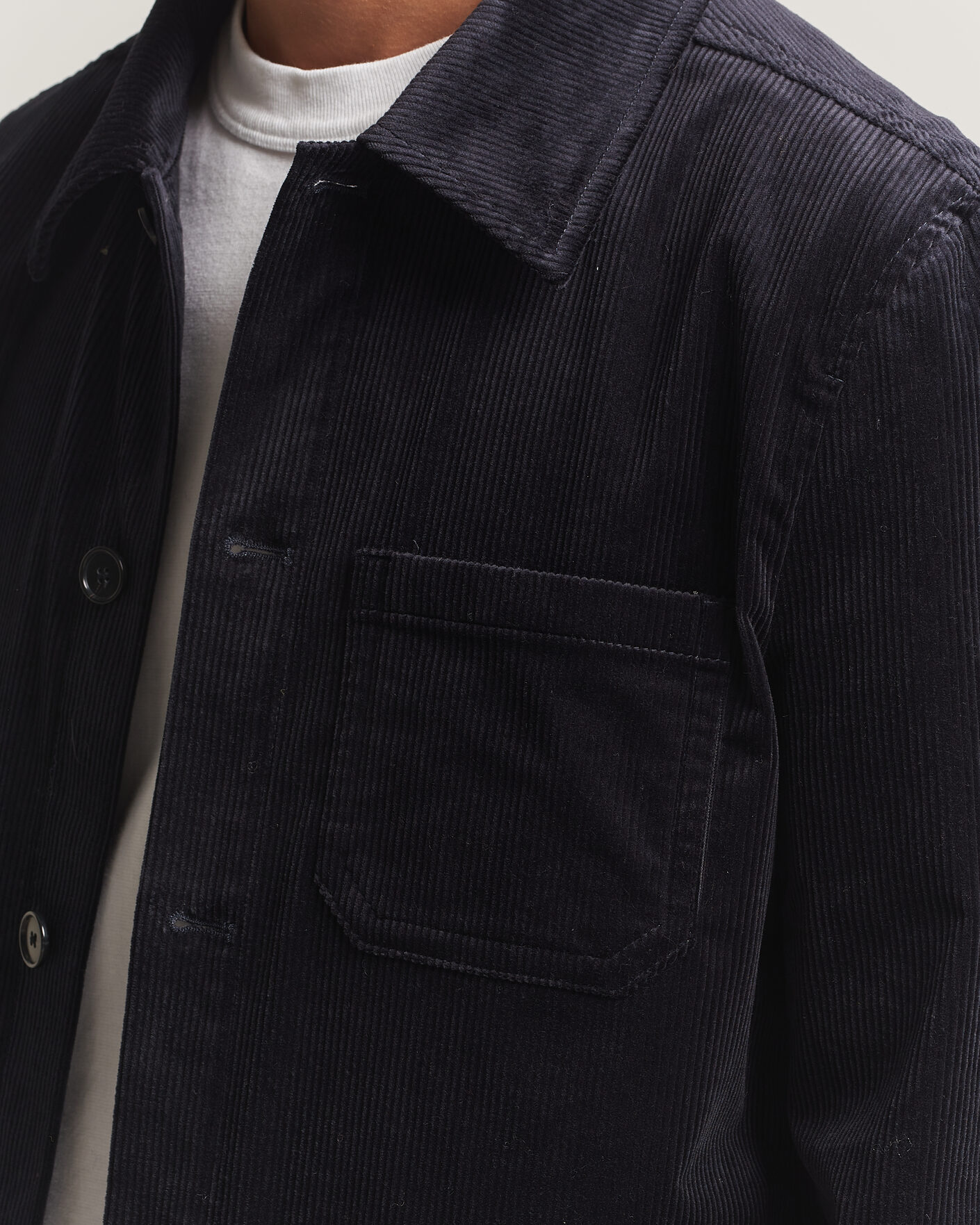 Men | Shirts | Filippa K | Taylor Corduroy Overshirt Navy