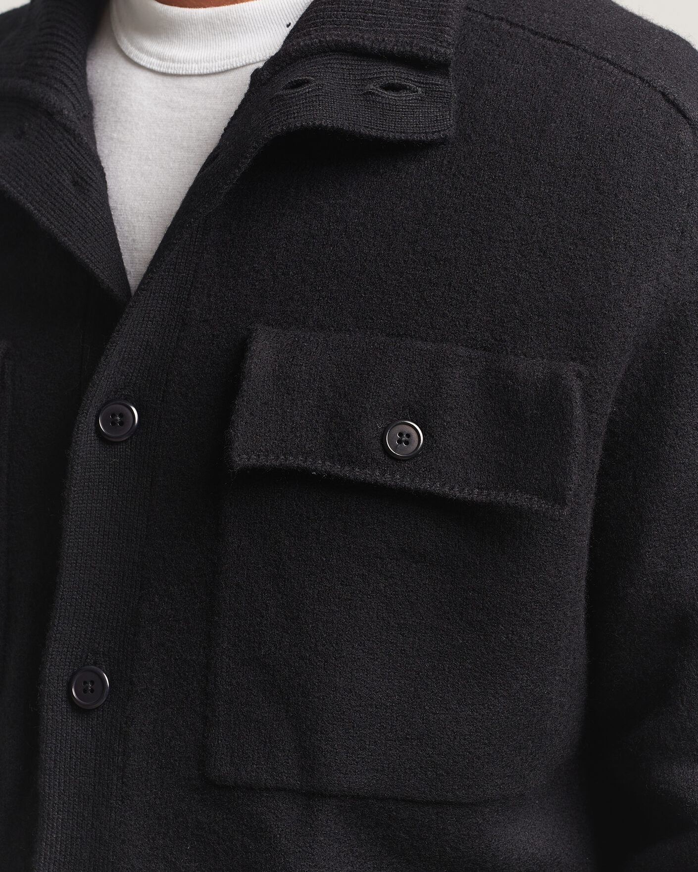 Men | Sweaters & Knitwear | Filippa K | Wool Knitted Cardigan Black