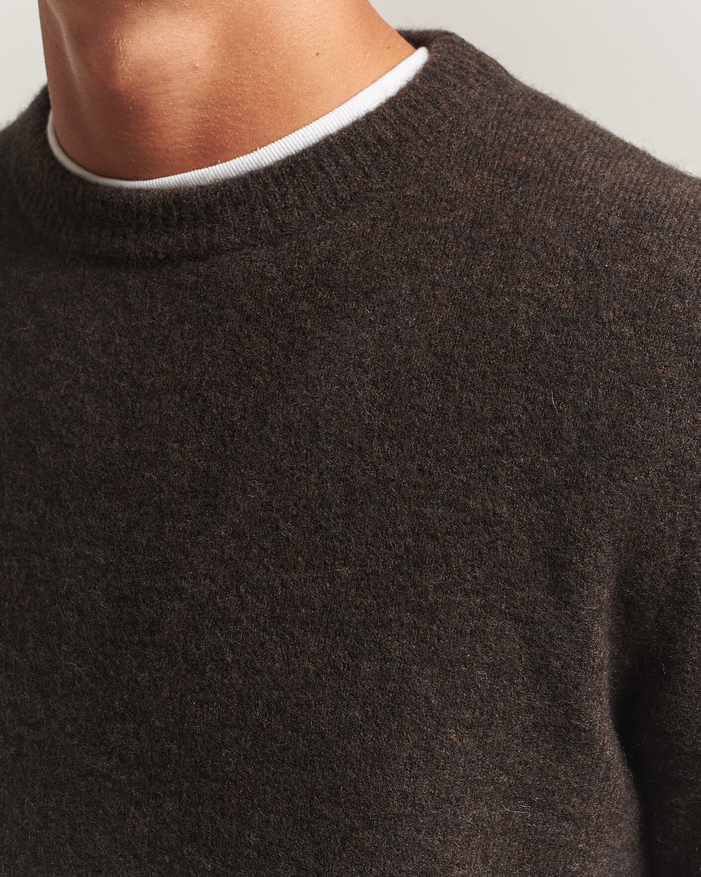 Men | Sweaters & Knitwear | Filippa K | Yak Knitted Sweater Golden Brown