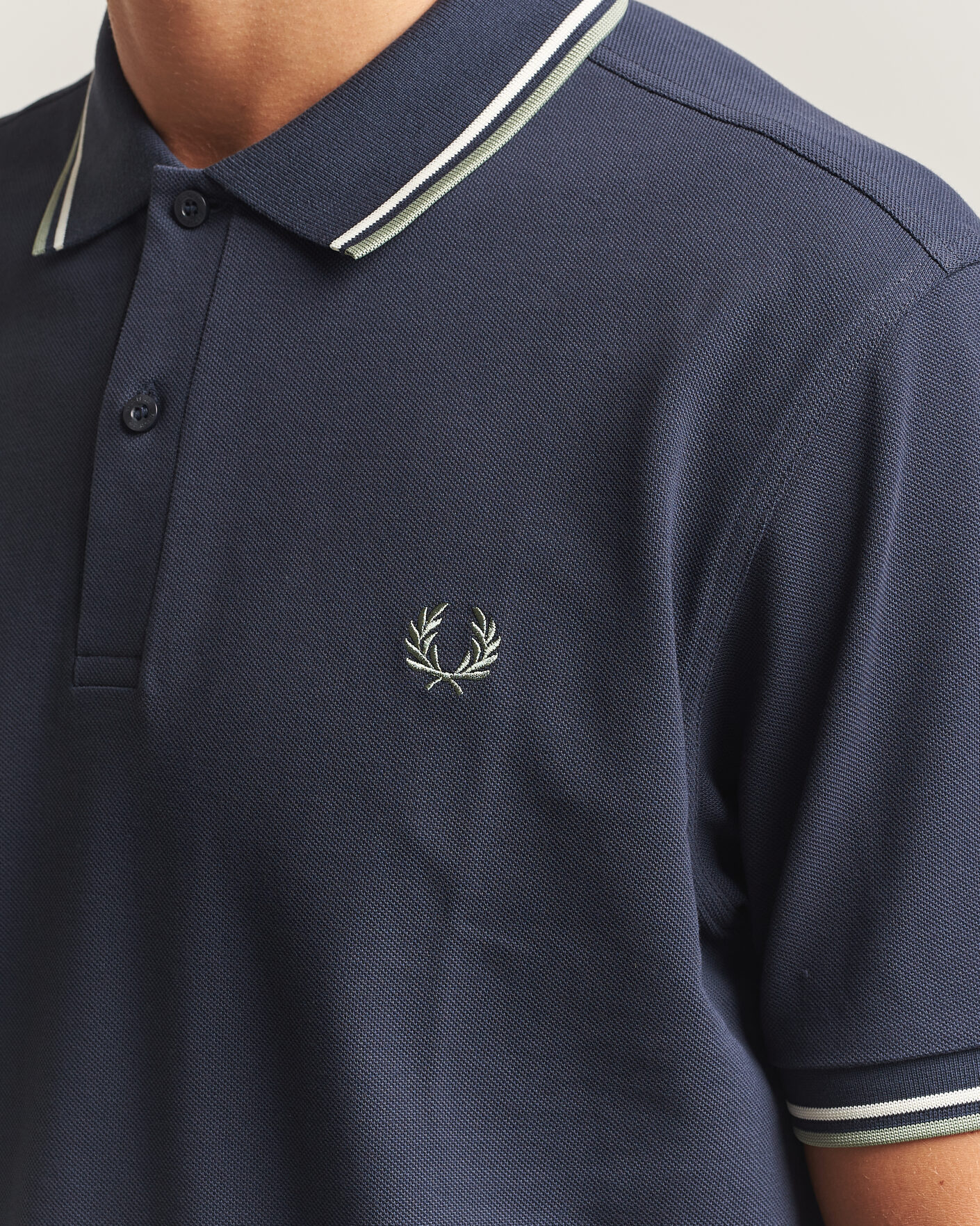 Men | Polo Shirts | Fred Perry | Twin Tipped Polo Shirt Dark Airforce