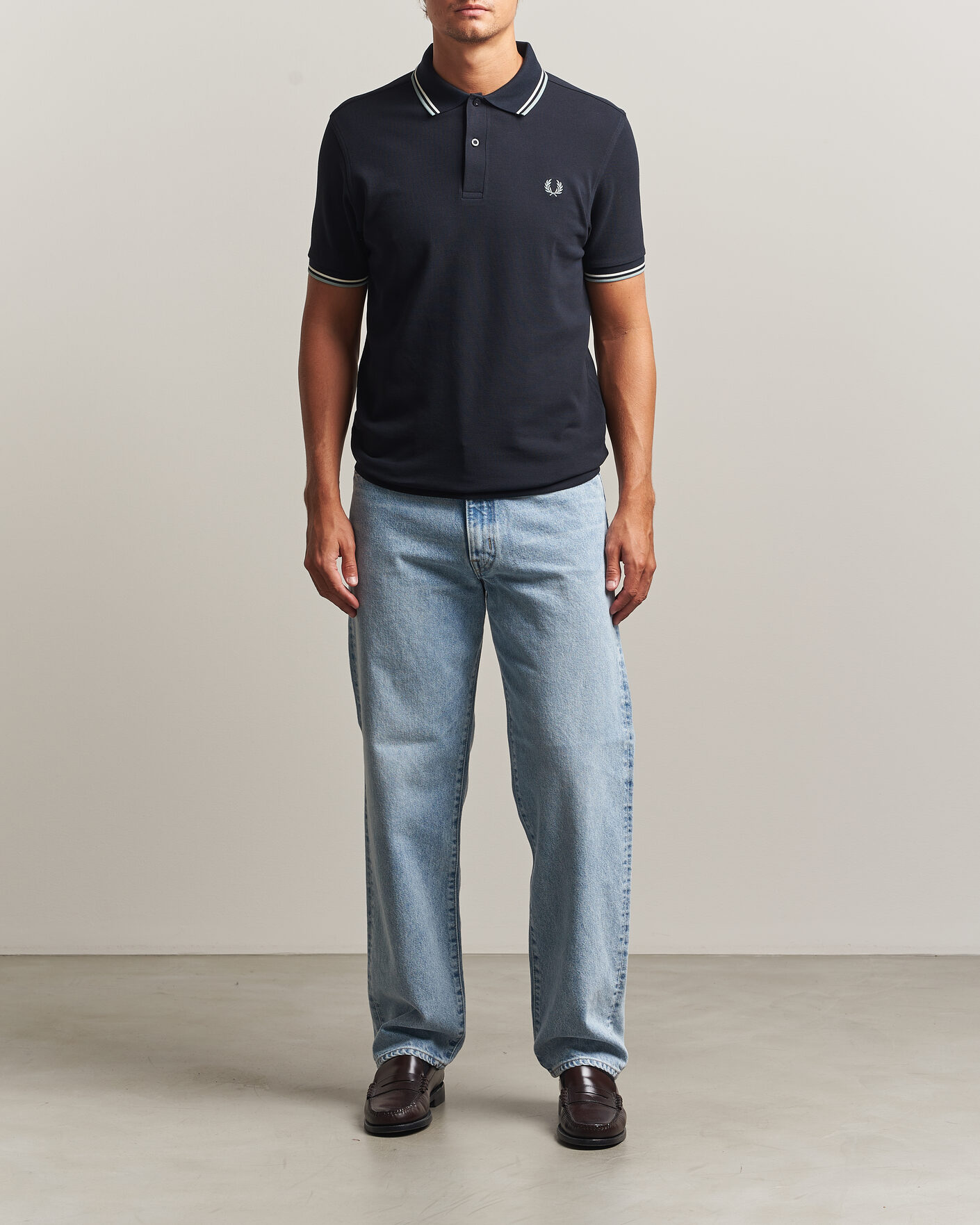 Men | Polo Shirts | Fred Perry | Twin Tipped Polo Shirt Navy