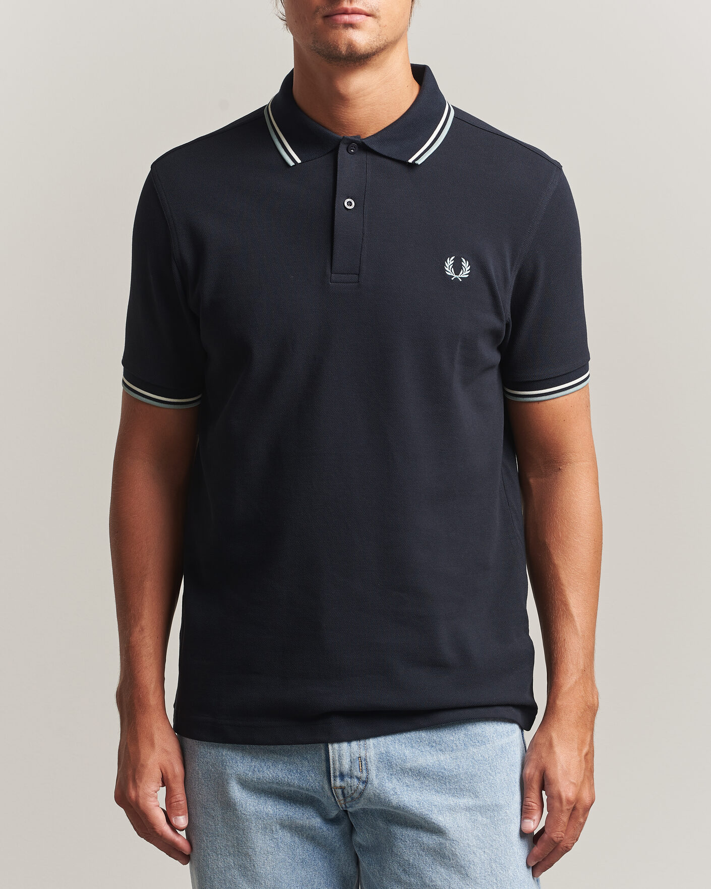 Men | Polo Shirts | Fred Perry | Twin Tipped Polo Shirt Navy