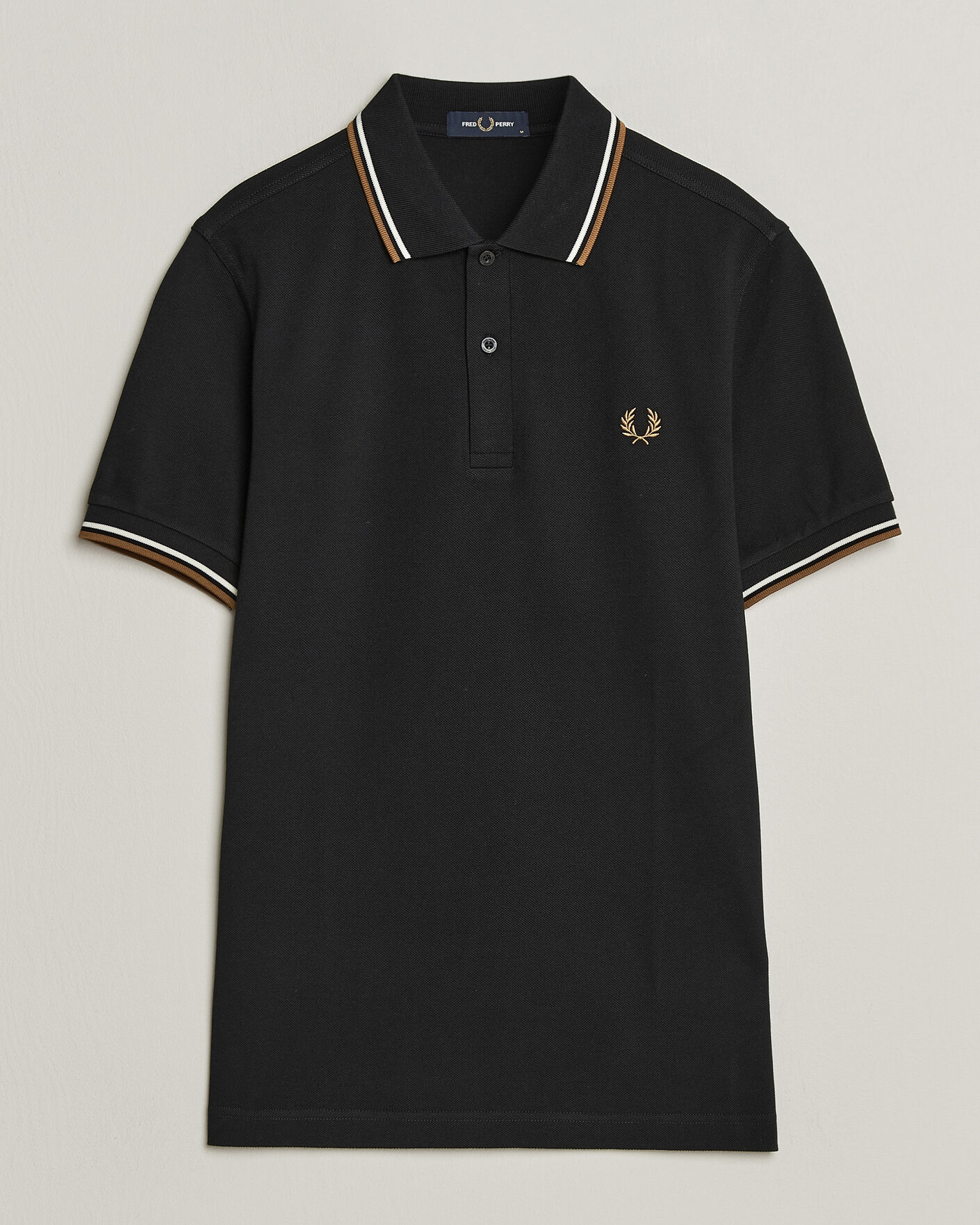 Men | Polo Shirts | Fred Perry | Twin Tipped Polo Shirt Black