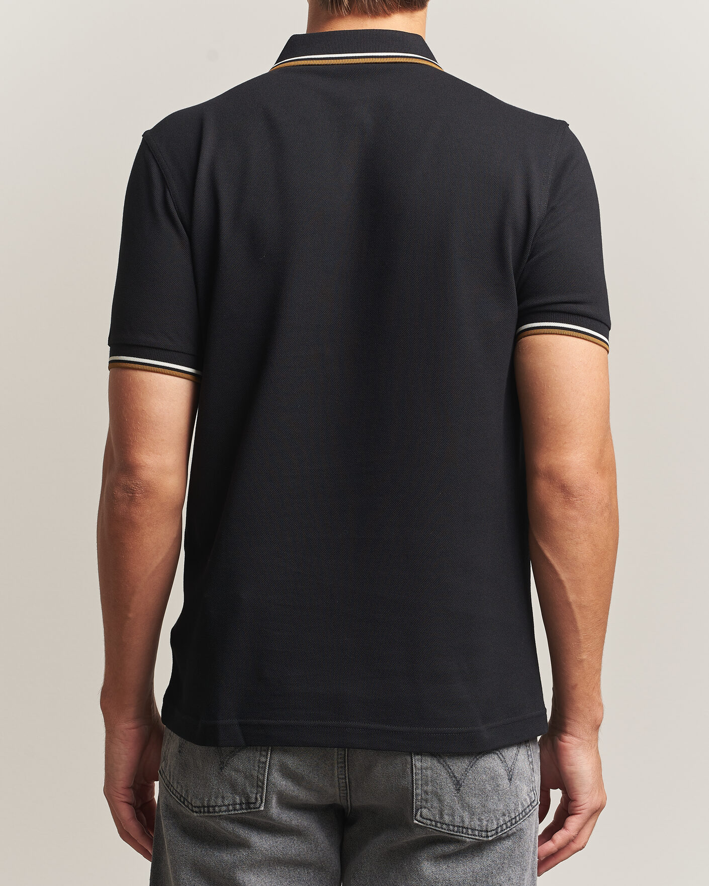 Men | Polo Shirts | Fred Perry | Twin Tipped Polo Shirt Black