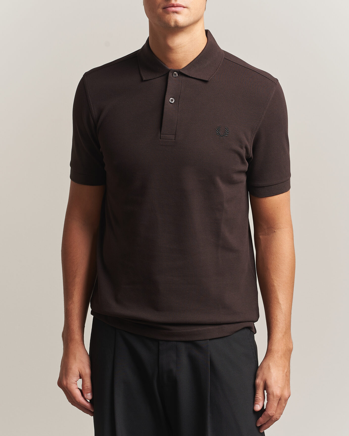 Men | Polo Shirts | Fred Perry | Plain Polo Shirt Night Rich Brown