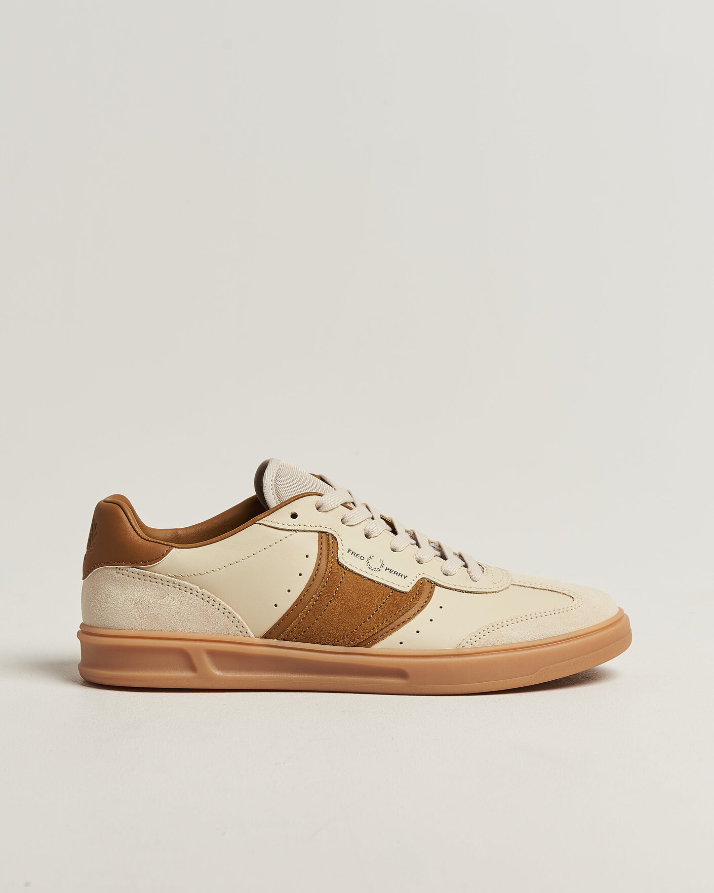 Men | Sneakers | Fred Perry | B4 Leather/Suede Sneaker Oatmeal
