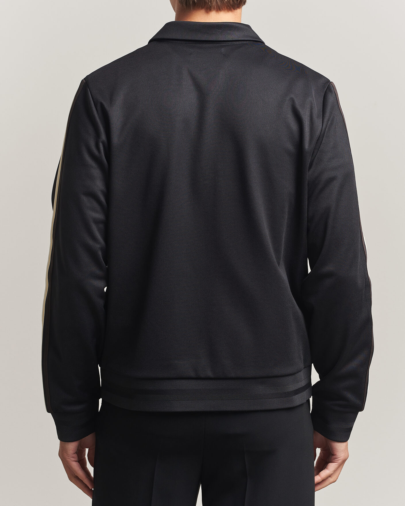 Fred Perry Tipped Taped Track Jacket Black at CareOfCarl.com