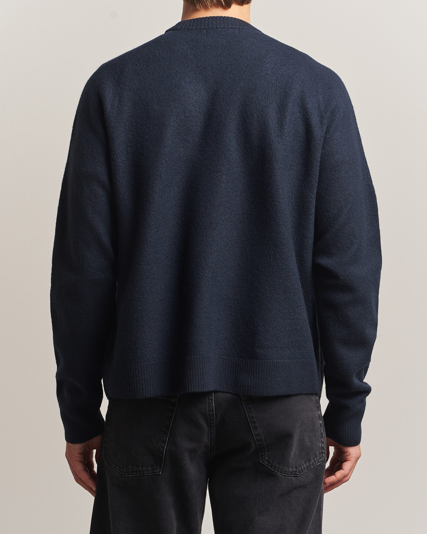 Men | Sweaters & Knitwear | Fred Perry | Wool Saddle Sleeve Cardigan Navy