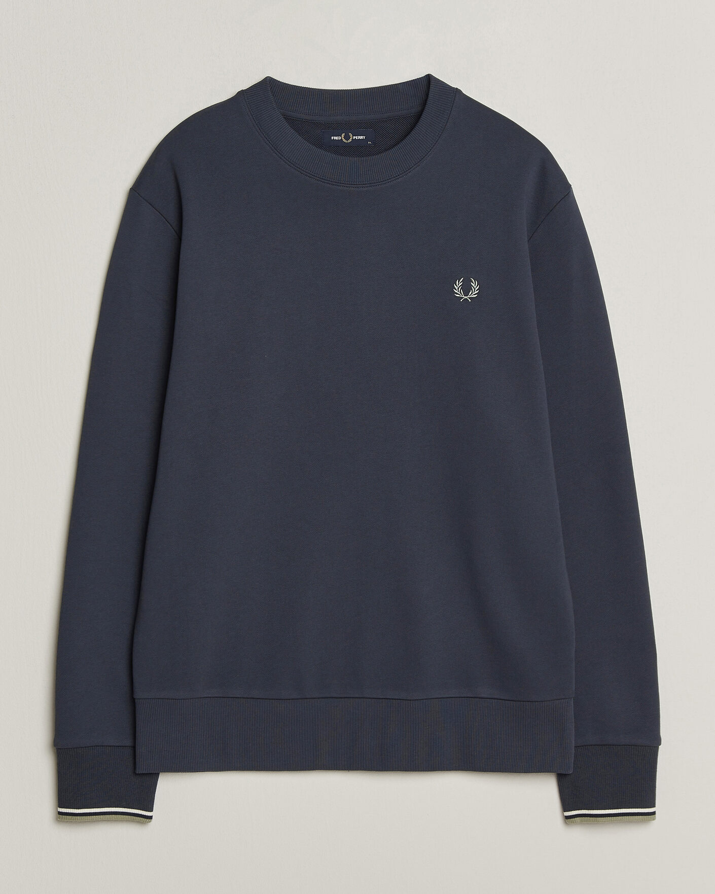 Men | Sweaters & Knitwear | Fred Perry | Crew Neck Sweatshirt Dark Airforce